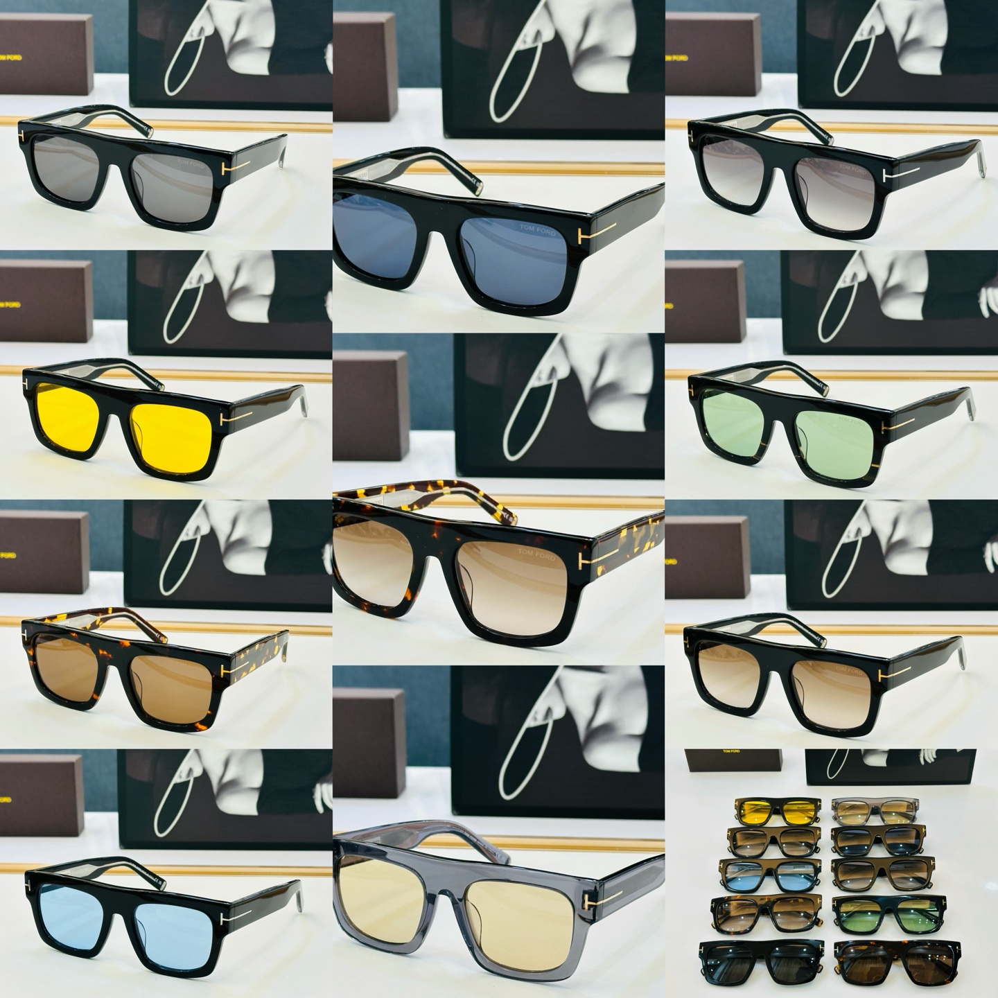 🎉TOM FOR*🎉汤姆家  Model: T10023 Size：53口20-145   时尚框 板材太阳镜👓 一比一
