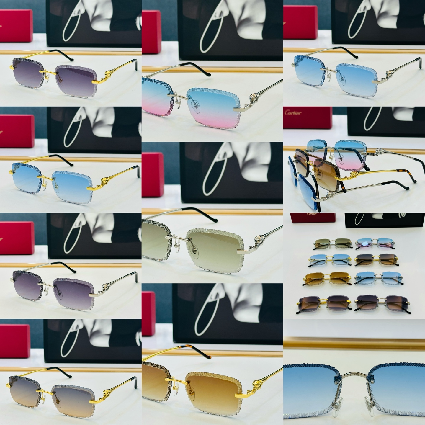 🆕 原版Cartie* 卡家 官网经典款 太阳镜 CT0829O Size：55口16-140  电镀工艺精湛大牌品 J