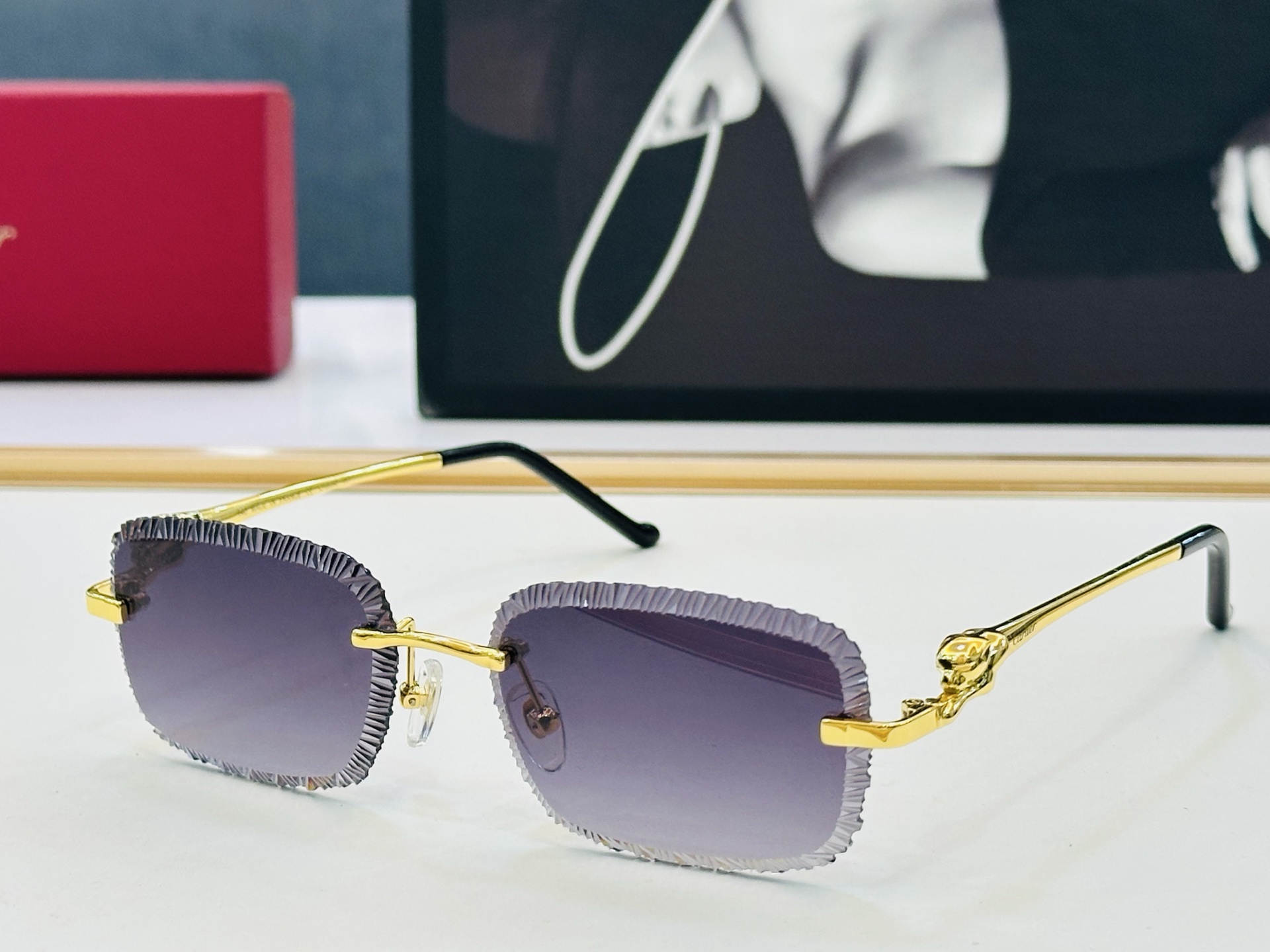 🆕 原版Cartie* 卡家 官网经典款 太阳镜 CT0829O Size：55口16-140  电镀工艺精湛大牌品 J