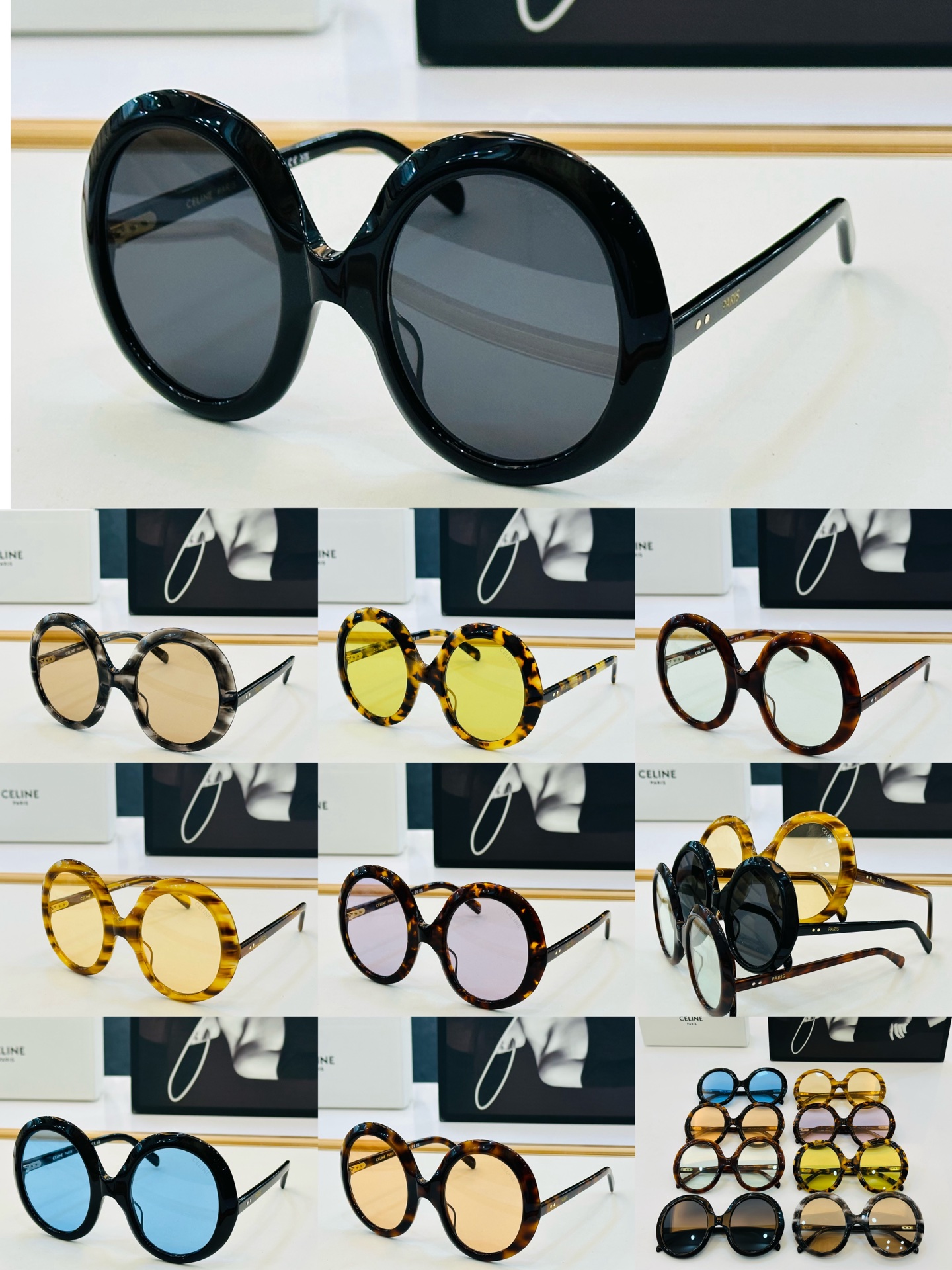 【CELINE】赛琳 CL40345 Size：51口24-140 一直热销的款式 欧美风 光泽度好 质感强  J工艺超