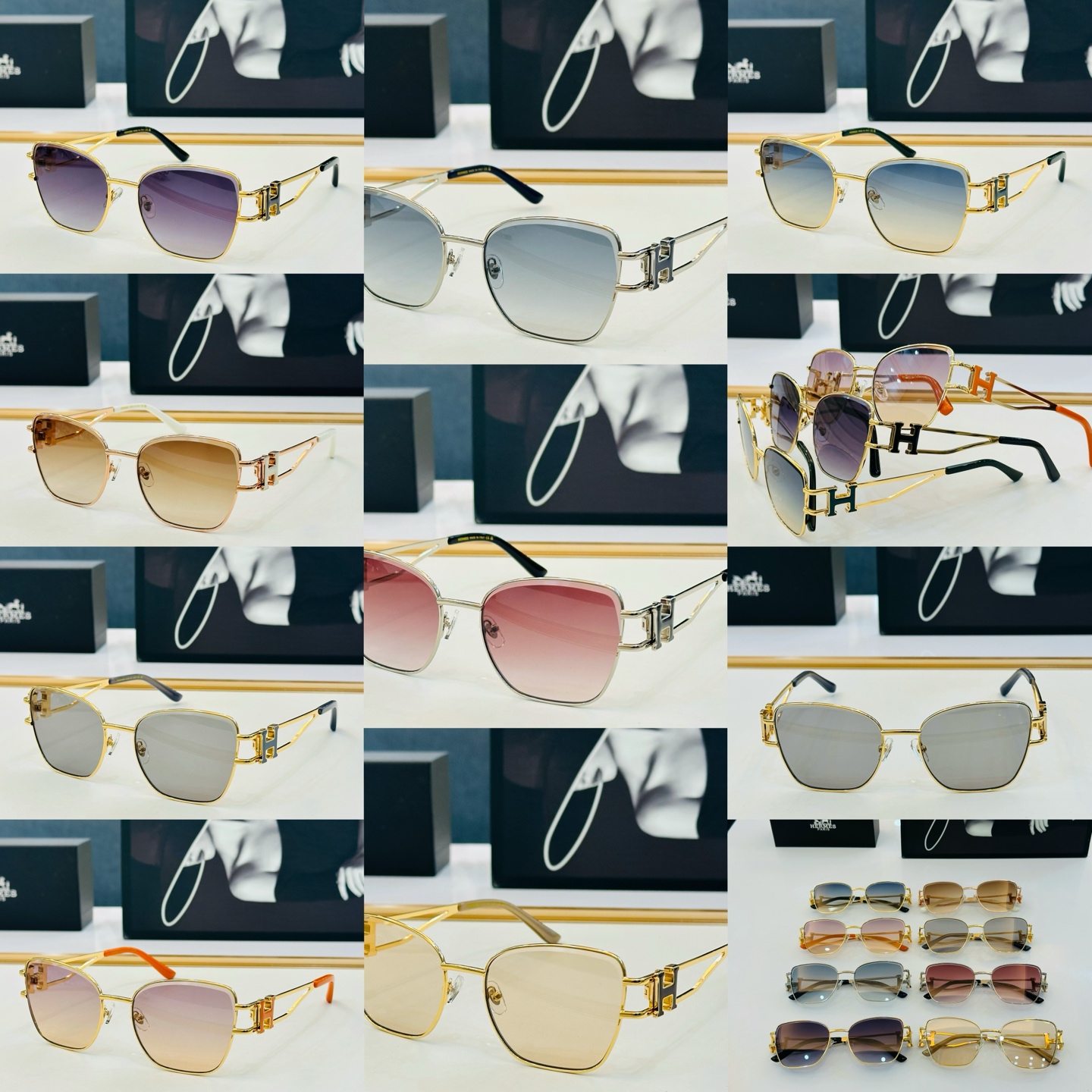 [玫瑰]爱马仕  网红款H8128S Size：57口18-145  👏🎉超级经典 高品质墨镜🎈色][色] q倍戴豪无压