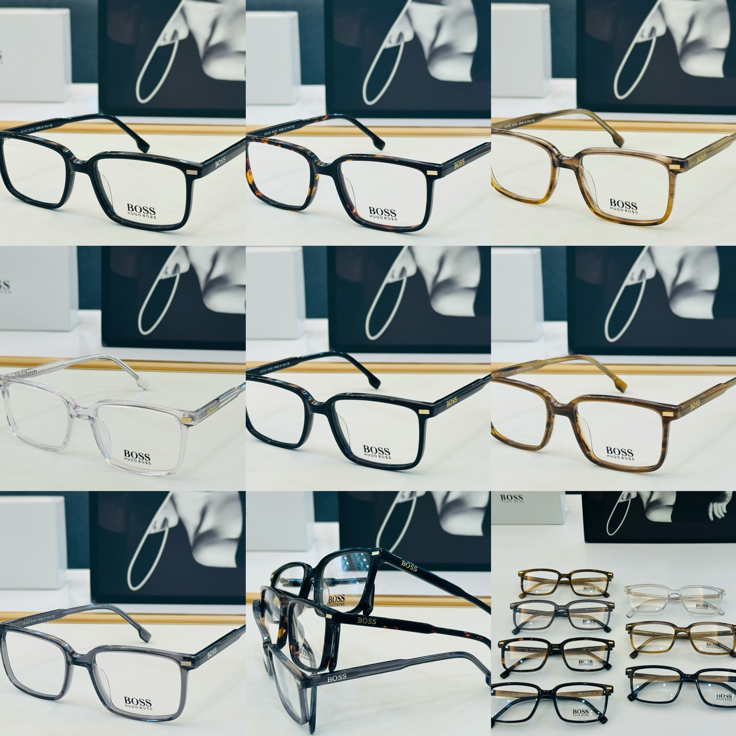 🆕 BOSS B1884 Size：53口17-140    🕶🕶💋💋👣👣  不挑脸 🍁经典不过时框型 L品质优良 配光