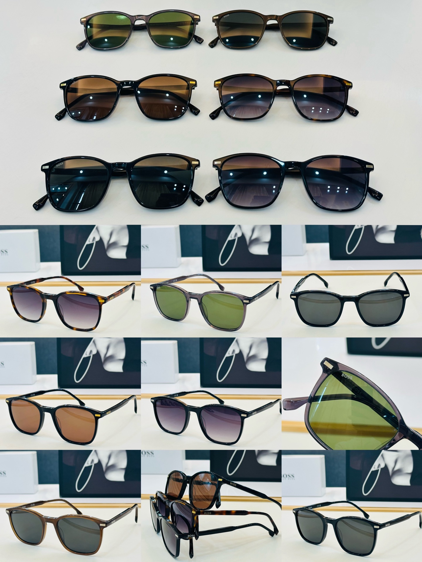 🆕 BOSS 1880/G/S Size：53口20-150    🕶🕶💋💋👣👣  不挑脸 🍁经典不过时框型 L品质优良