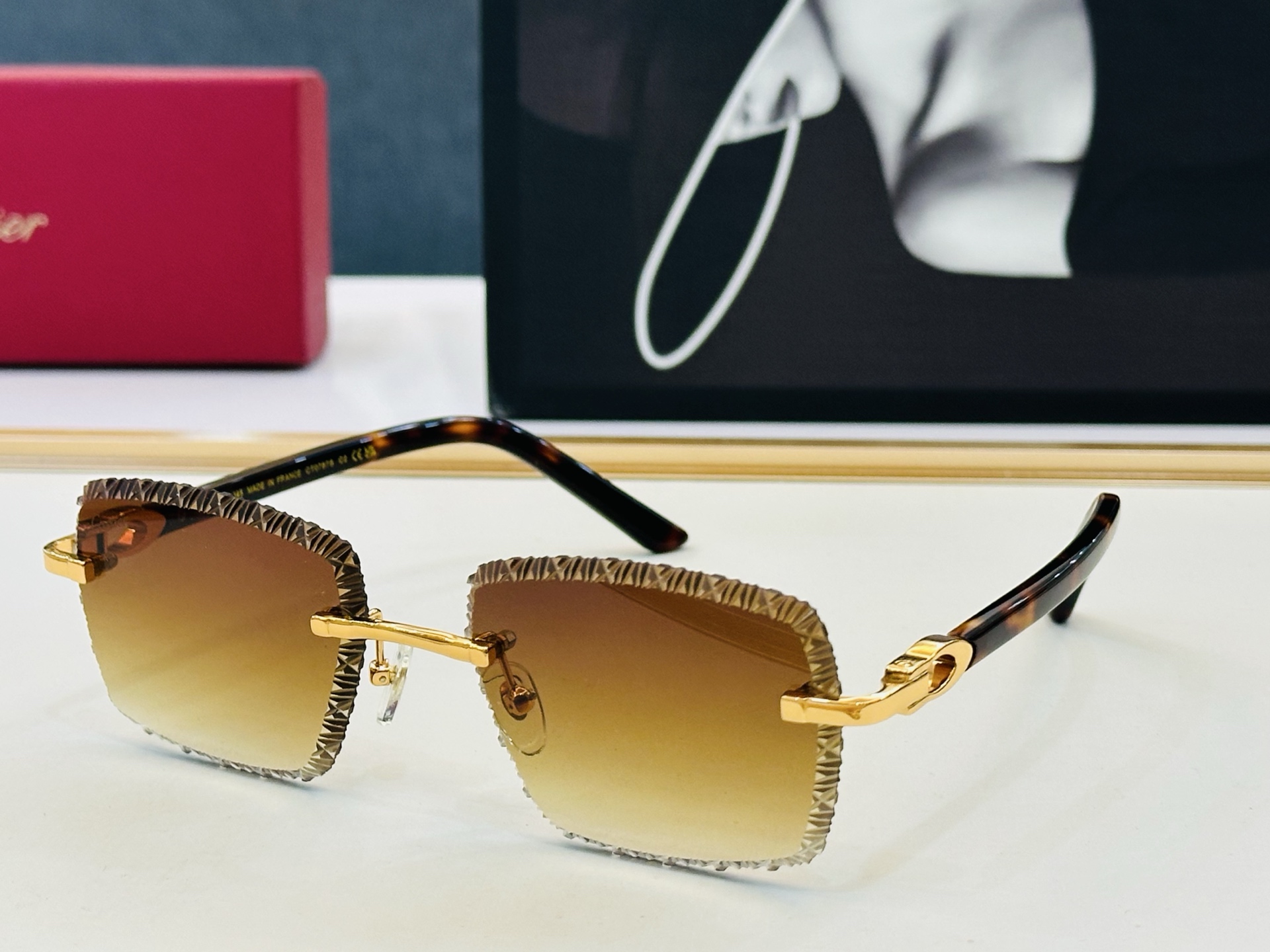 🆕 原版Cartie* 卡家 官网经典款 太阳镜 CT0787S Size：54口18-145  电镀工艺精湛大牌品 D