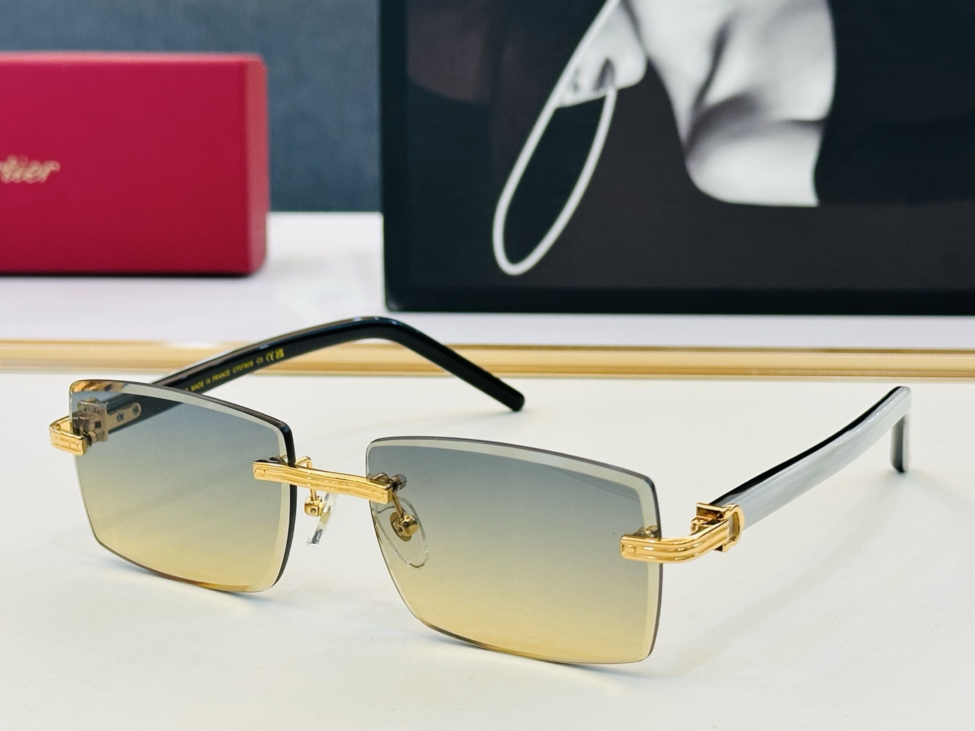🆕 原版Cartie* 卡家 官网经典款 太阳镜 CT0780S Size：59口18-145  电镀工艺精湛大牌品 D