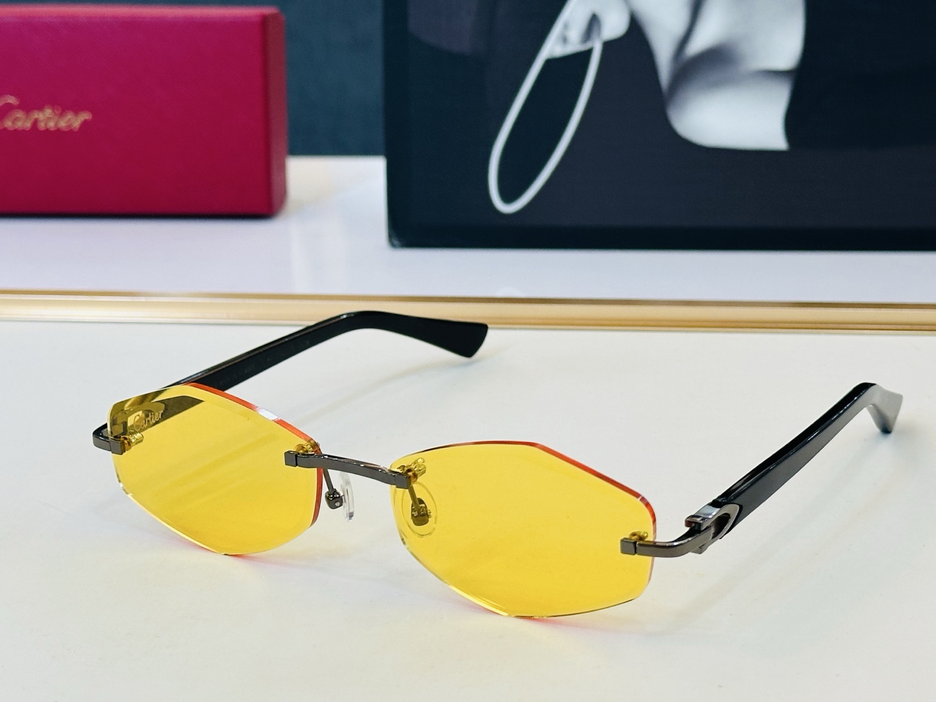 🆕 原版Cartie* 卡家 官网经典款 太阳镜 CT0287O Size：54口18-140 电镀工艺精湛大牌品 L戴