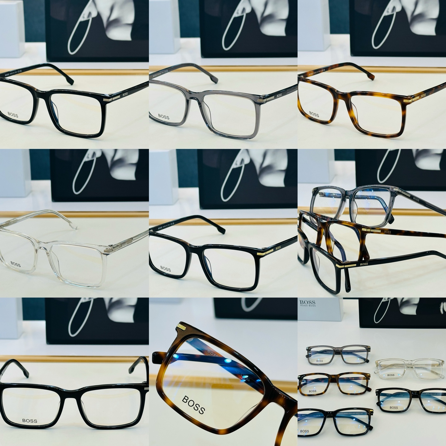 🆕 BOSS B1753 Size：55口17-145 🕶🕶💋💋👣👣  不挑脸 🍁经典不过时框型 L品质优良 配光架 