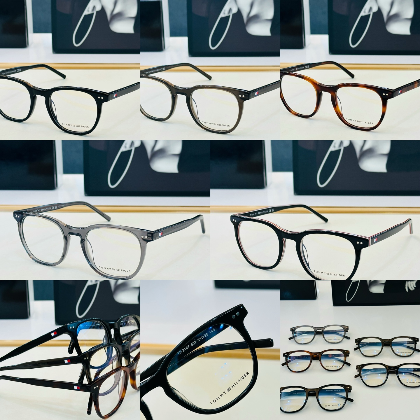 官网同步发售TOMMY HILFIGER 板材框 TH2187 SIZE：51口20-145 L简单大气 配光镜 