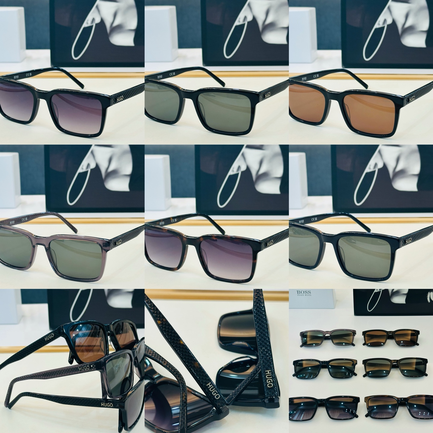 🆕 BOSS 1392/S  Size：55口19-145 🕶🕶💋💋👣👣  高品质 不挑脸 经典不过时框型 L品质优良 