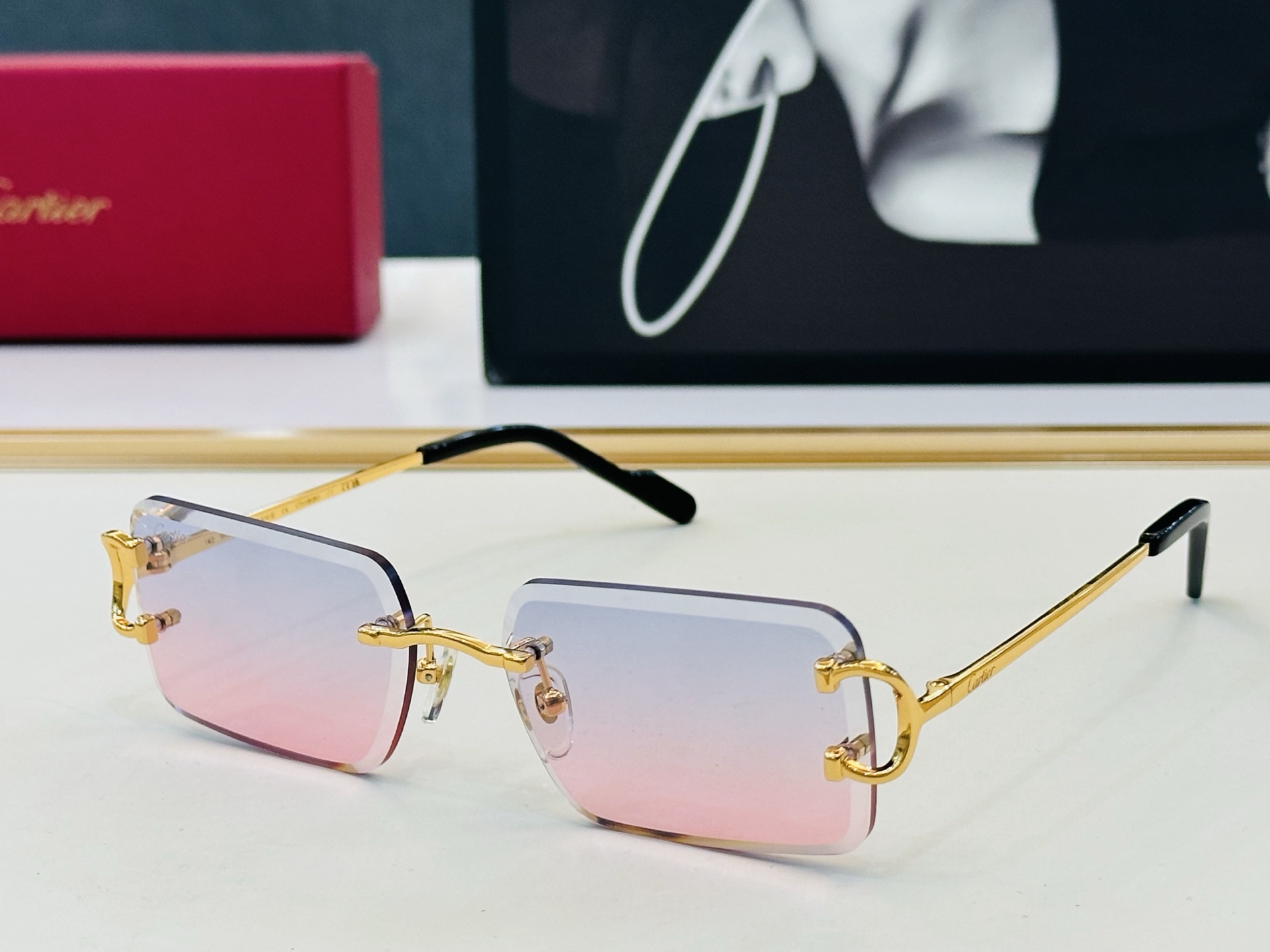 🆕 原版Cartie* 卡家 官网经典款 太阳镜 CT01828 Size：57口18-142 电镀工艺精湛大牌品 L戴