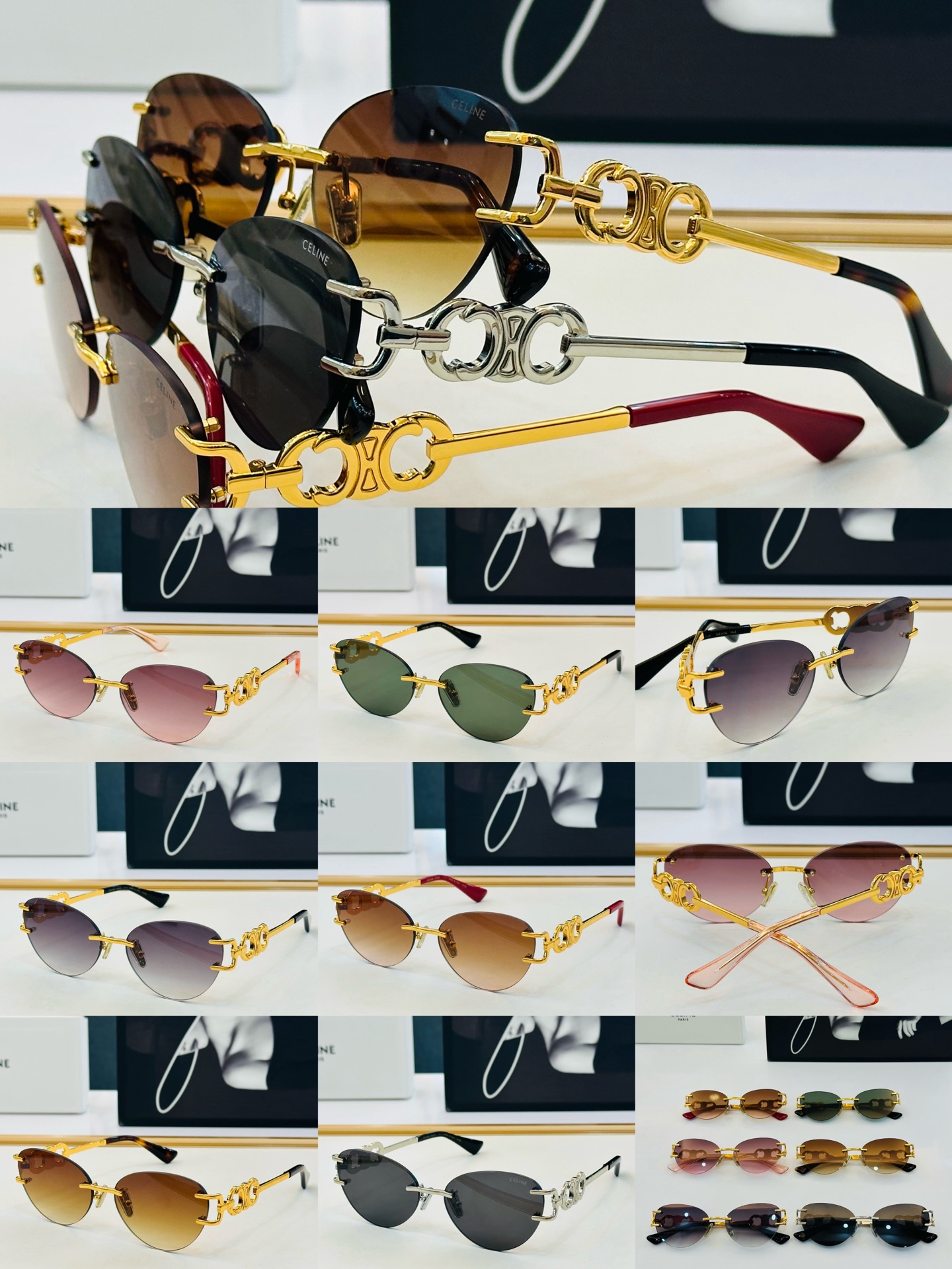 【CELINE】赛琳 CL47399U Size：58口16-143 一直热销的款式 欧美风 光泽度好 质感强  bb工