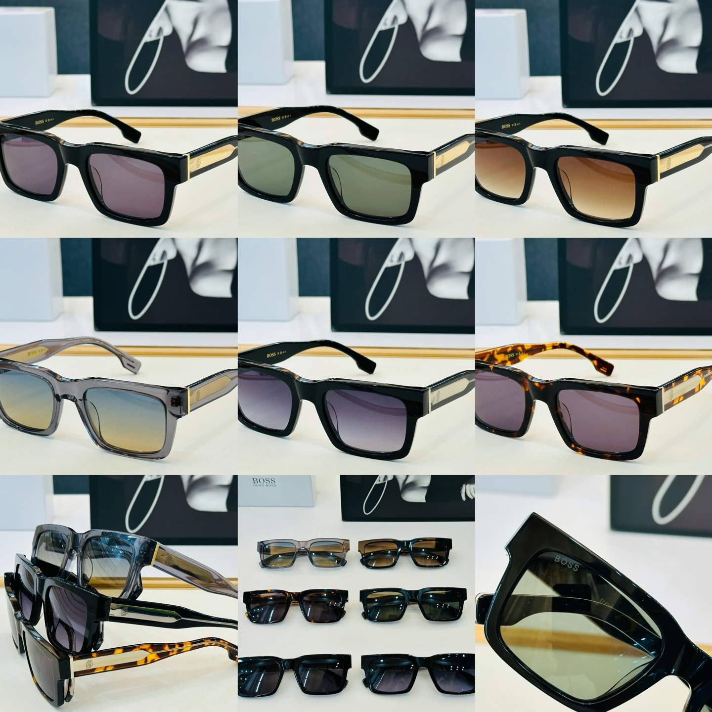 🆕 BOSS 1855/S Size：52口21-145 🕶🕶💋💋👣👣  高品质 不挑脸 经典不过时框型 CC品质优良 