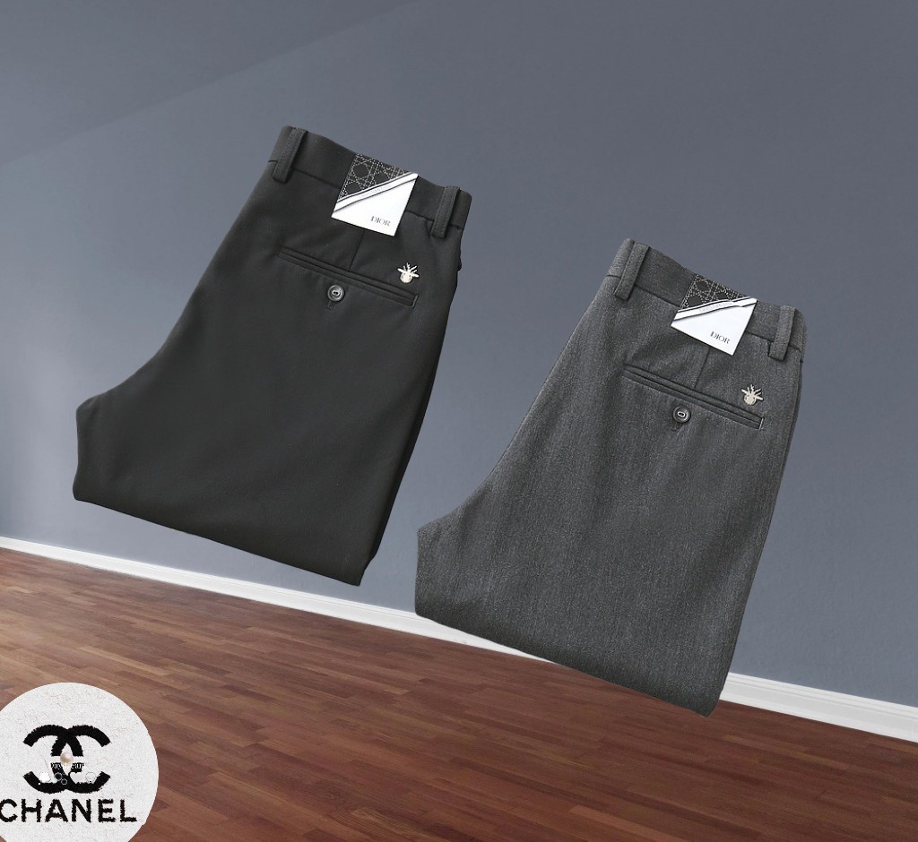 Dior Men's Casual Pants Straight Leg Turkish Cotton Blend, Sizes 29-40