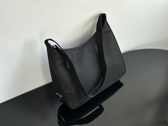 Prada Vintage Nylon Hobo Bag, Large Shoulder Bag, Crossbody, Black 1 Prada Vintage Nylon Hobo Bag, Large Shoulder Bag, Crossbody, Black