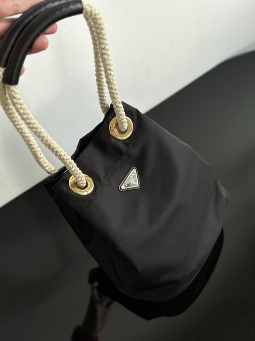 Prada Mariner Re-Nylon Bucket Bag with Rope Handle - Black 1 Prada Mariner Re-Nylon Bucket Bag with Rope Handle - Black
