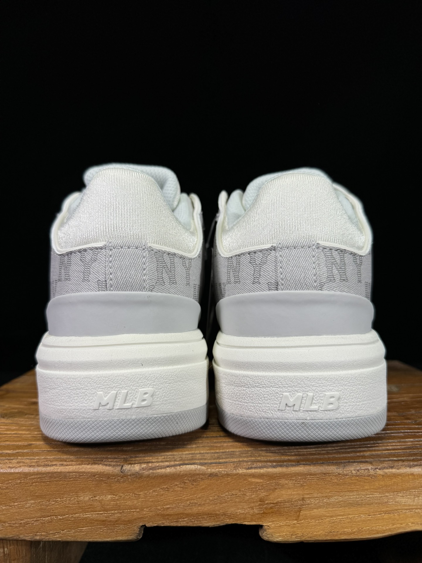 MLBChunkyLinerBasicMID中帮魔术贴灰色增高厚底板鞋代工厂背景最强出品区分市面真标！平