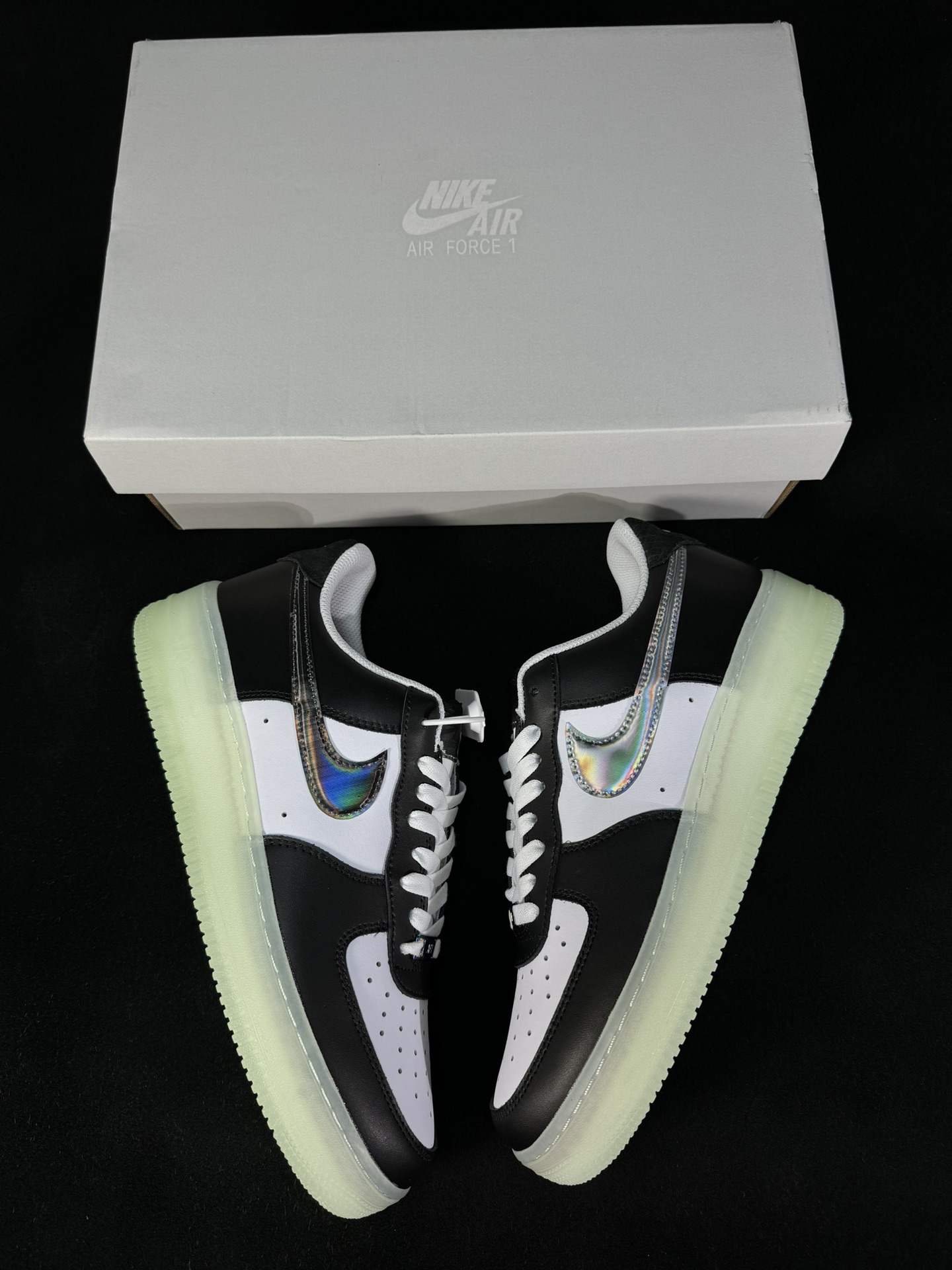 双11特价开炸️空军！第434色！果冻底黑白NikeAIRForce1Low空军一号百分百每个配色原鞋开