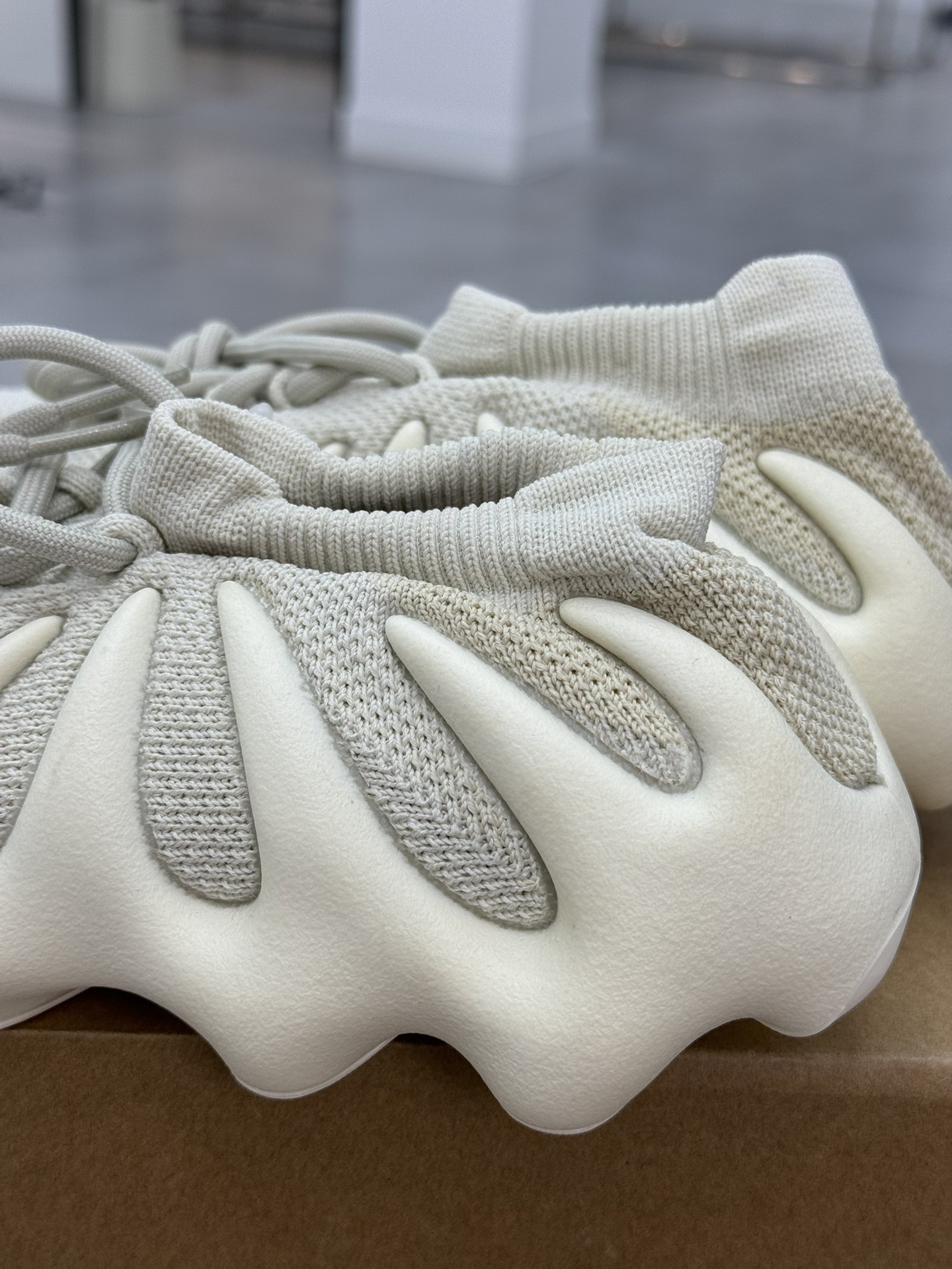 ADYeezy450CloudWhite灰白纯原生产线出品诠释原厂工艺#客供原厂织面与原版零差距#原厂铝