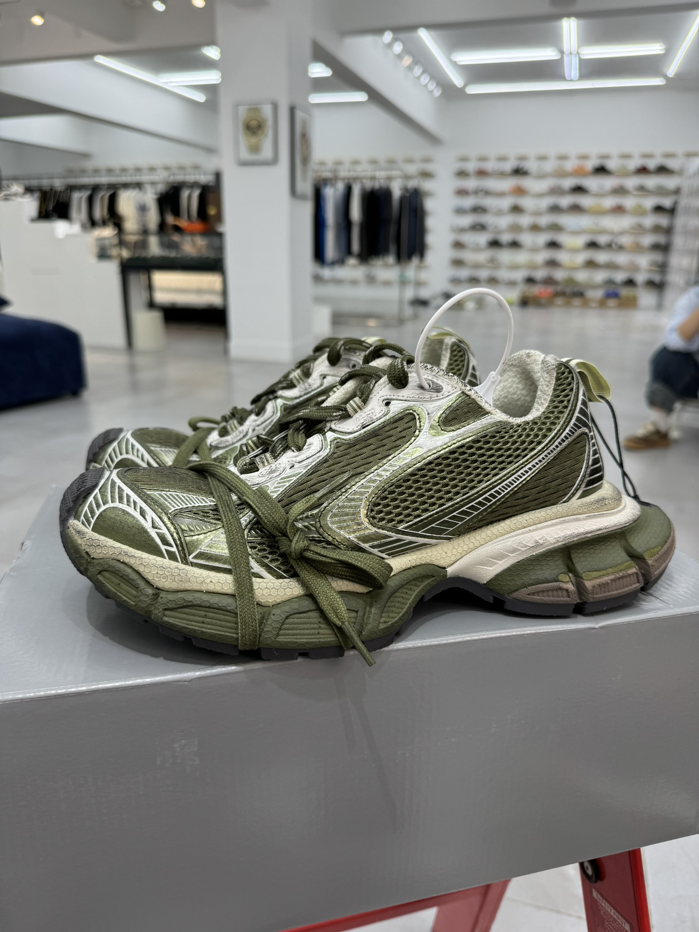 GT版第26色暗金色BALENCIAGA3XLSneakers巴黎世家十代3XL白色正确手工做旧+磨损效