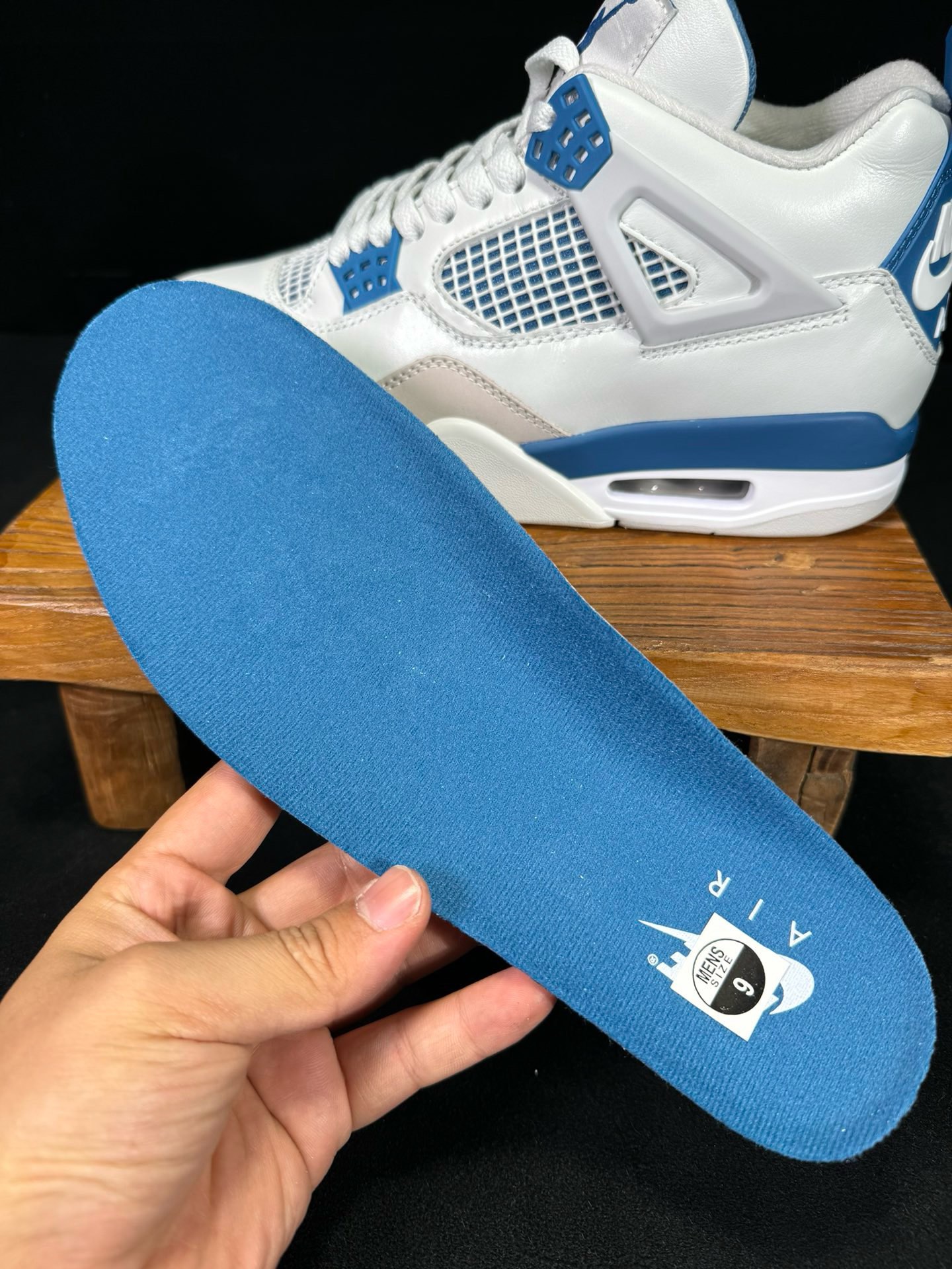 纯原出品-AirJordan4RetroMilitaryBlueAJ4乔4白蓝FV5029-141YZ0