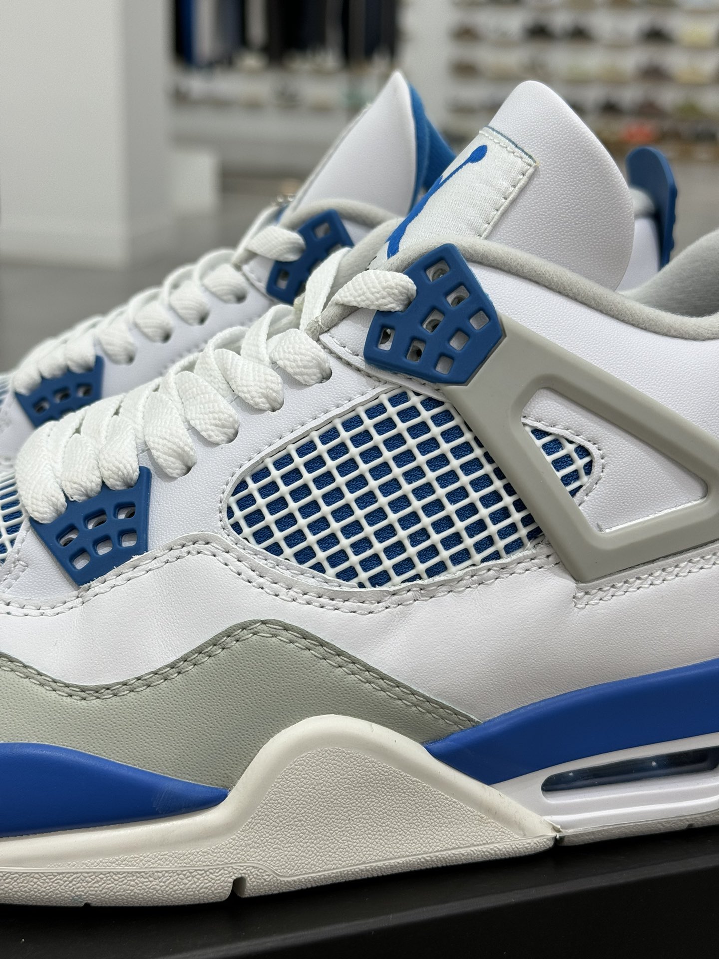 纯原-AirJordan4RetroMilitaryBlueAJ4乔4白蓝灰FV5029-141AJ4白