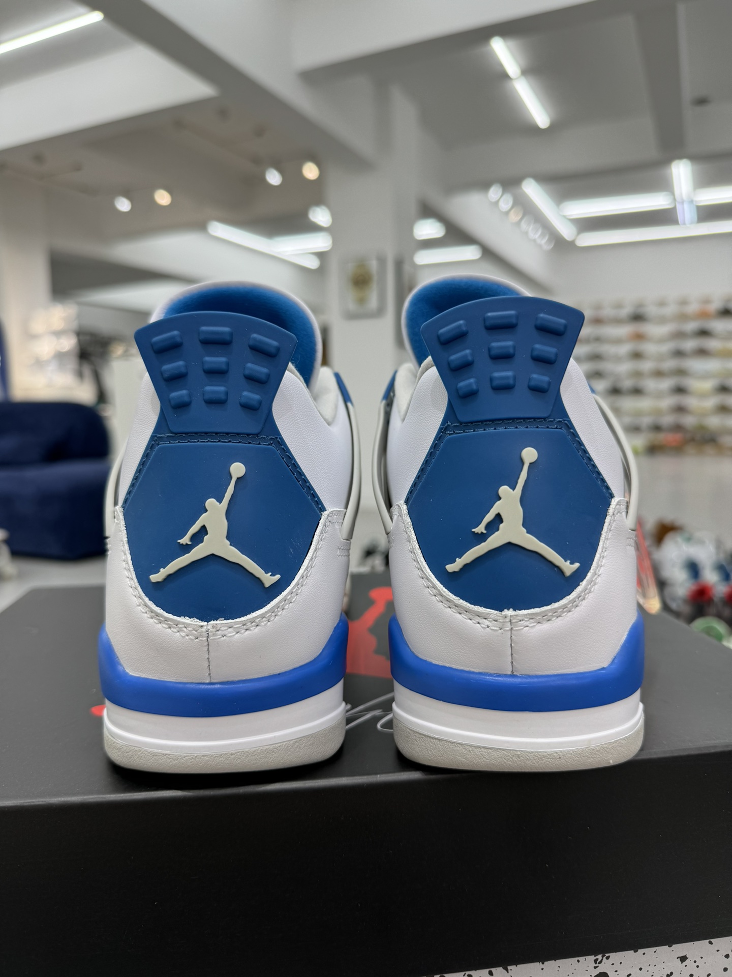 纯原-AirJordan4RetroMilitaryBlueAJ4乔4白蓝灰FV5029-141AJ4白