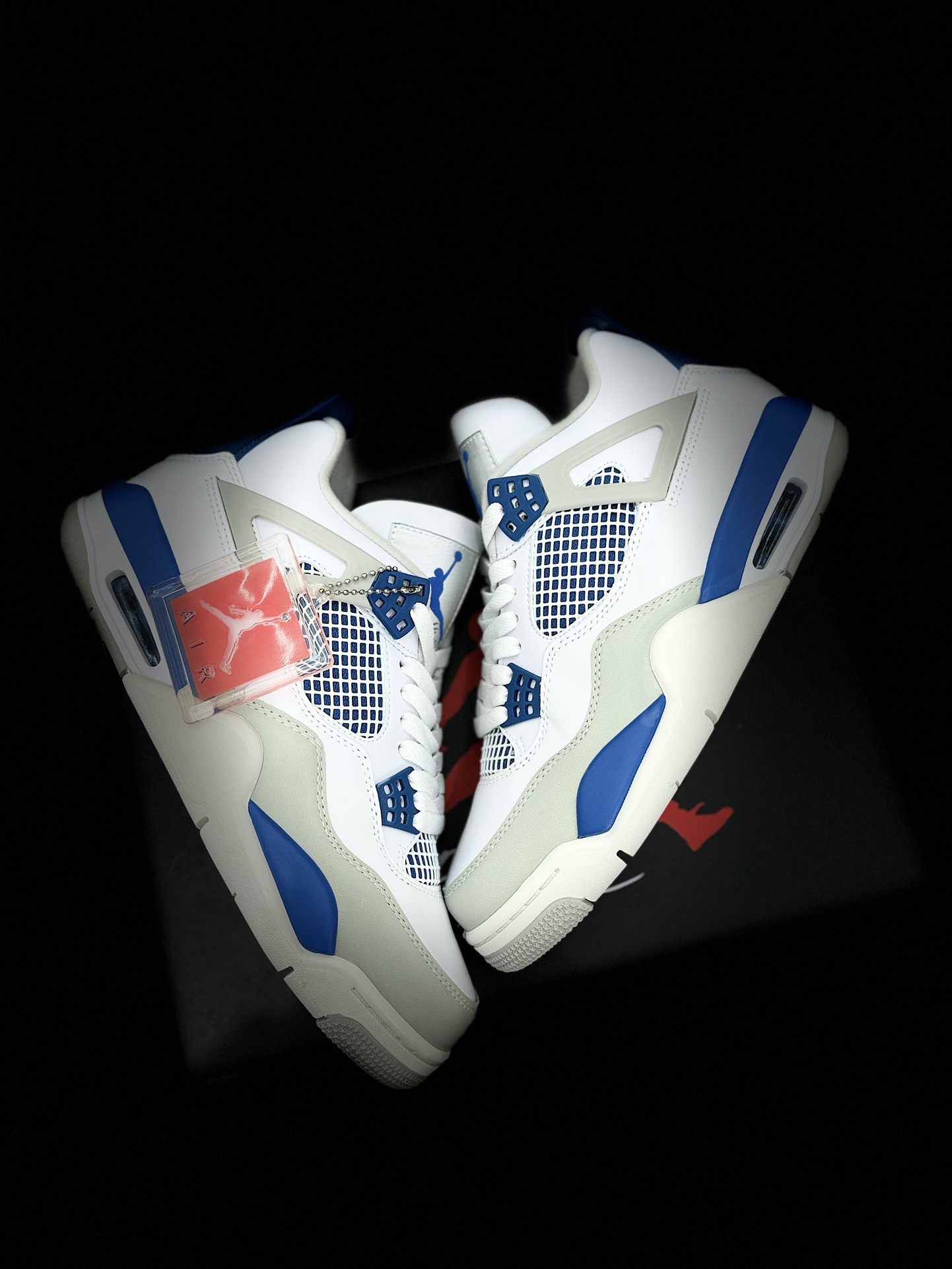 纯原-AirJordan4RetroMilitaryBlueAJ4乔4白蓝灰FV5029-141AJ4白