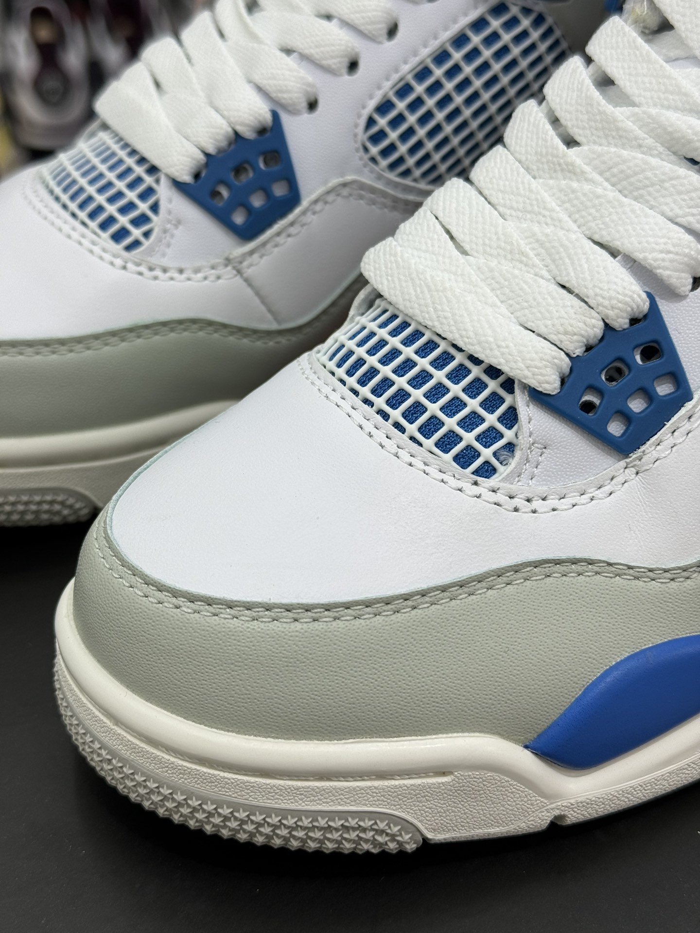 纯原-AirJordan4RetroMilitaryBlueAJ4乔4白蓝灰FV5029-141AJ4白