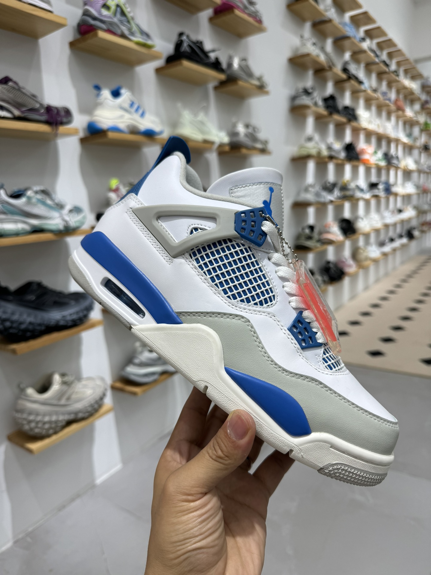 纯原-AirJordan4RetroMilitaryBlueAJ4乔4白蓝灰FV5029-141AJ4白