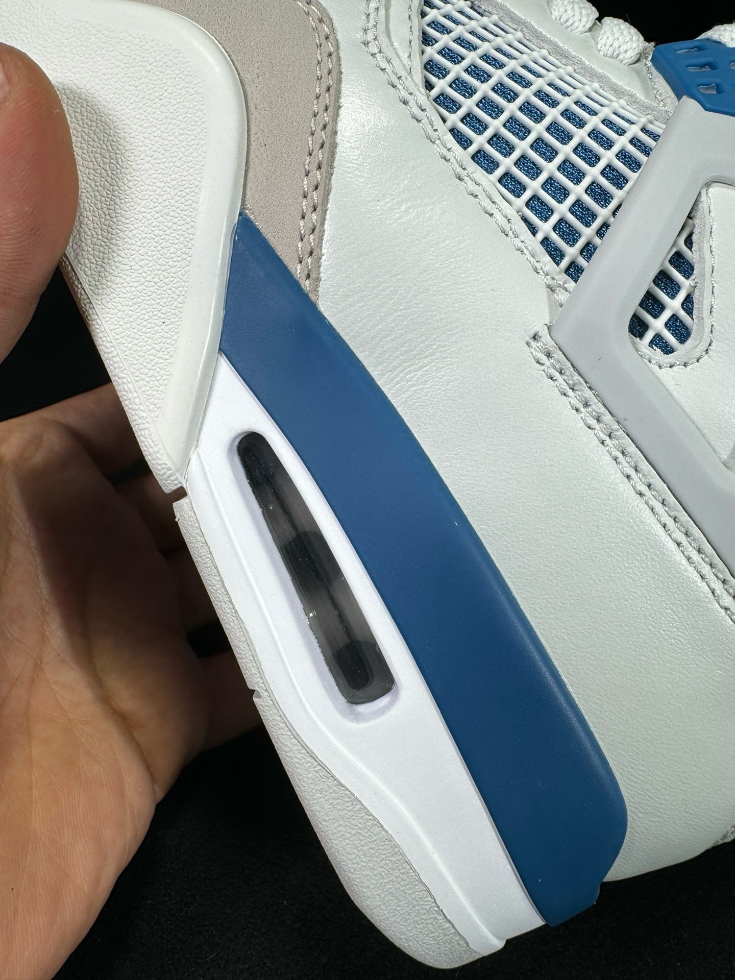 纯原-AirJordan4RetroMilitaryBlueAJ4乔4白蓝灰FV5029-141AJ4白