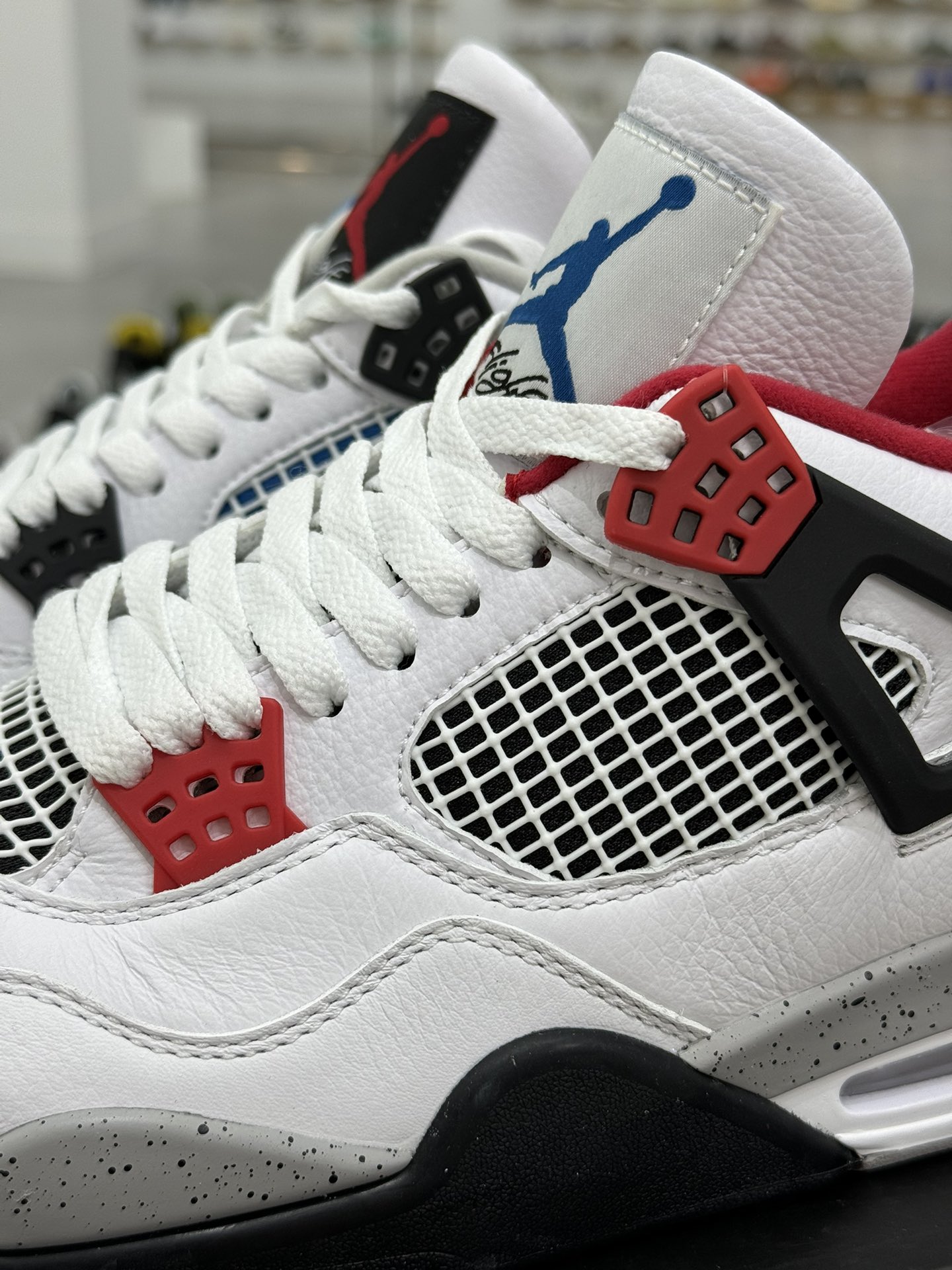 纯原-AirJordan4WhatTheAJ4乔4鸳鸯白水泥CI1184-146AJ4鸳鸯尺码:40-4