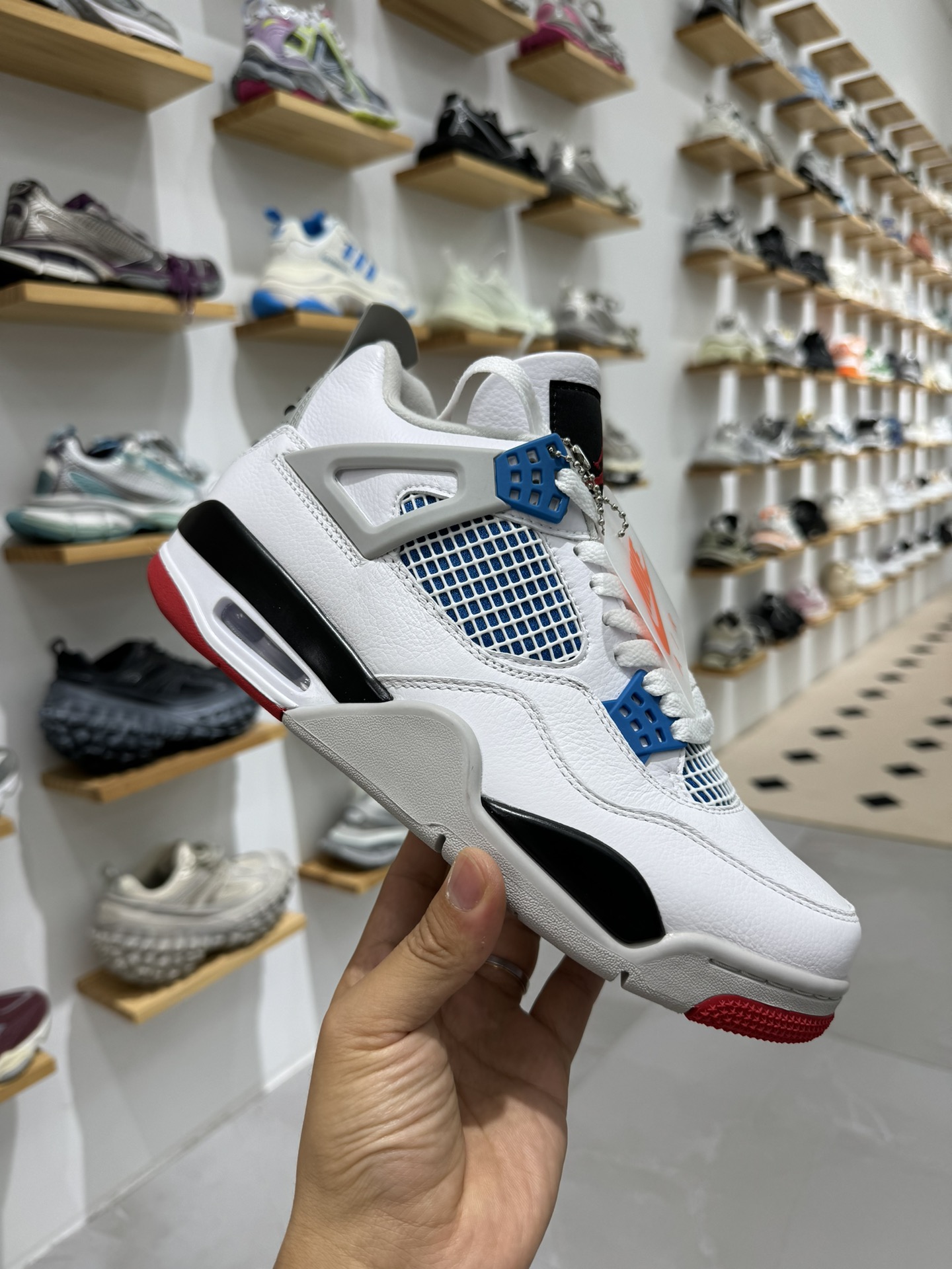 纯原-AirJordan4WhatTheAJ4乔4鸳鸯白水泥CI1184-146AJ4鸳鸯尺码:40-4