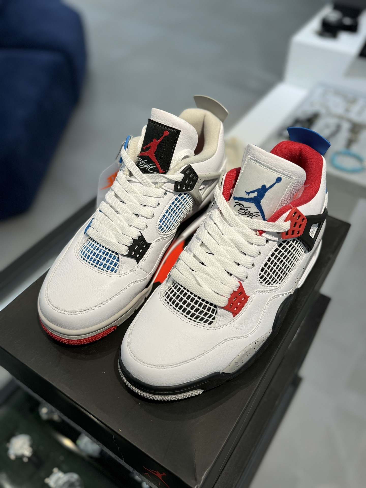 纯原-AirJordan4WhatTheAJ4乔4鸳鸯白水泥CI1184-146AJ4鸳鸯尺码:40-4