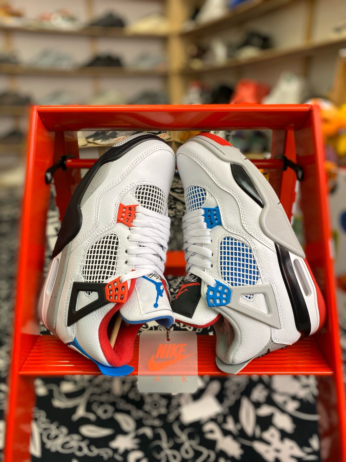 纯原-AirJordan4WhatTheAJ4乔4鸳鸯白水泥CI1184-146AJ4鸳鸯尺码:40-4