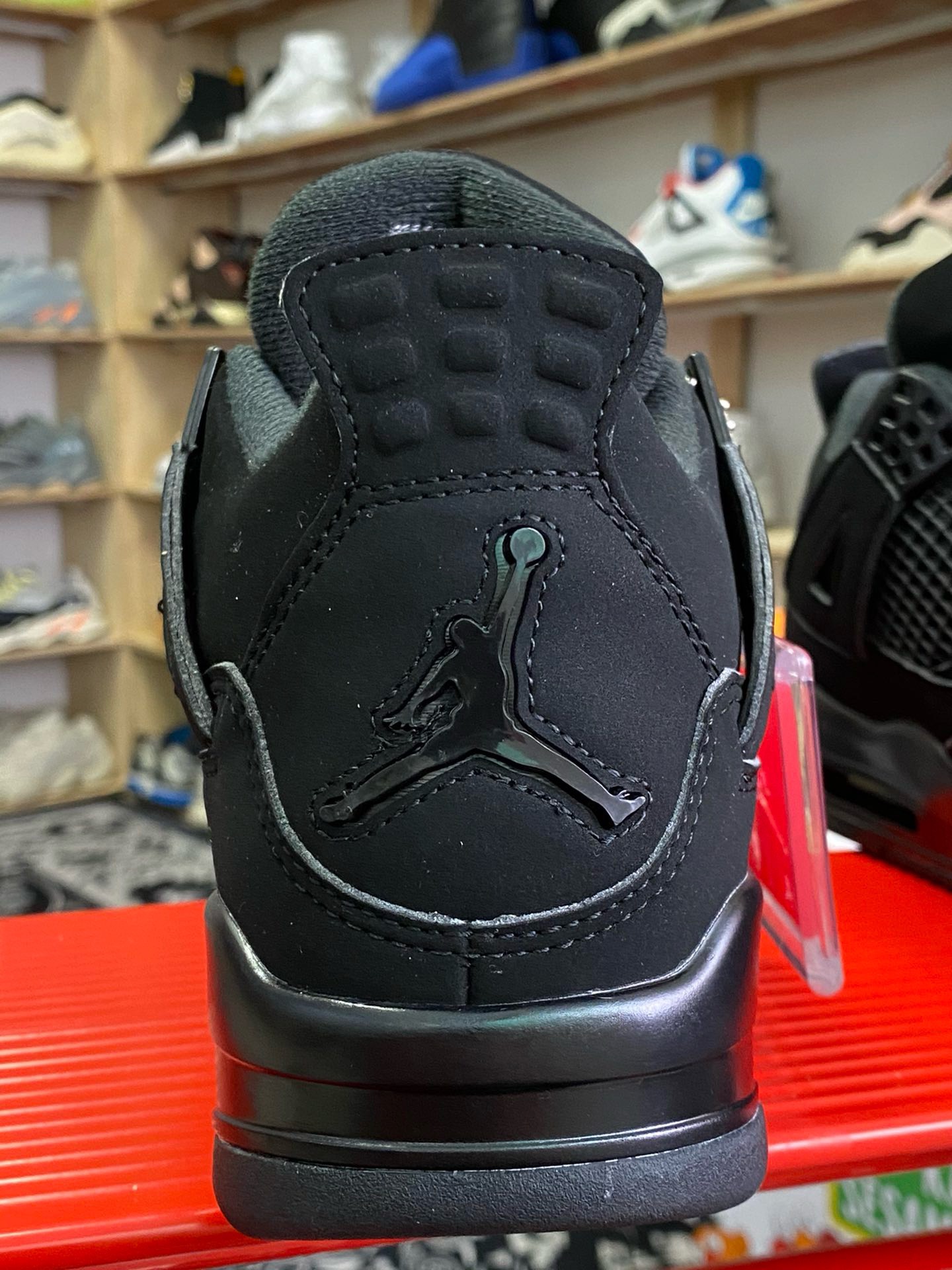 纯原-AirJordan4RetroBlackCatAJ4乔4黑猫头层磨砂CU1110-010AJ4黑猫