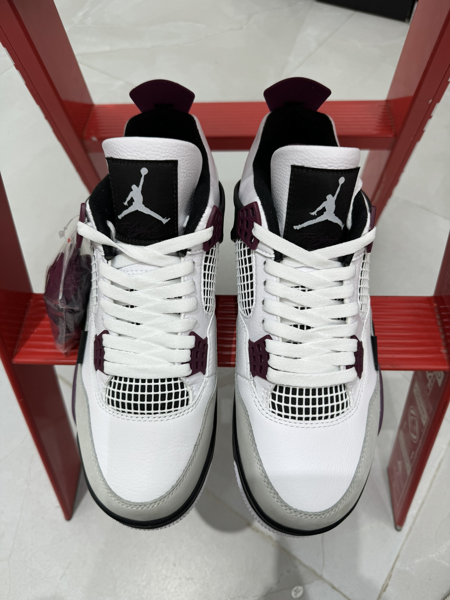 AirJordan4RetroPSGAJ4乔4大巴黎全头层白紫红色巴黎圣日尔曼联名CZ5624-100-