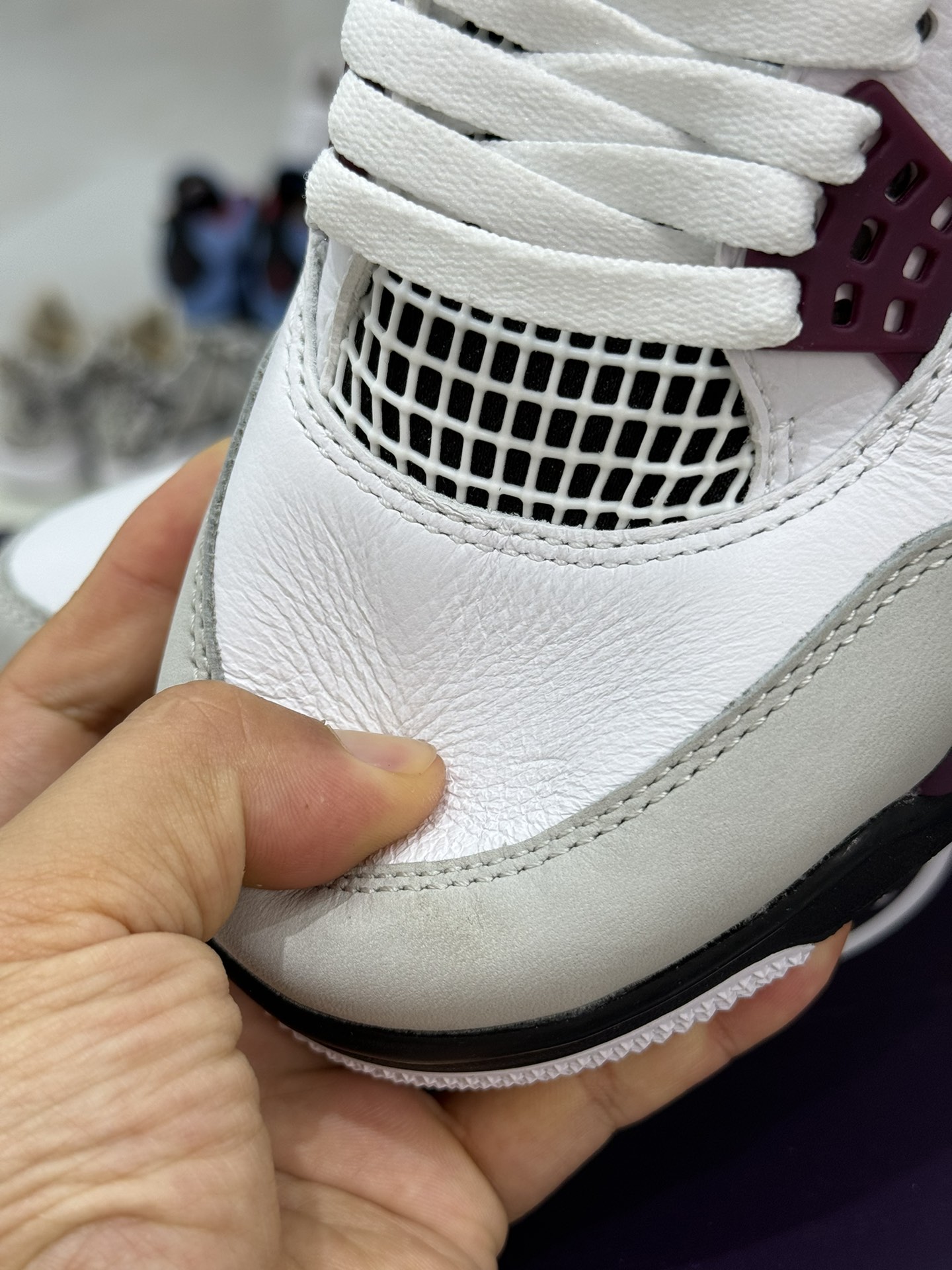 AirJordan4RetroPSGAJ4乔4大巴黎全头层白紫红色巴黎圣日尔曼联名CZ5624-100-