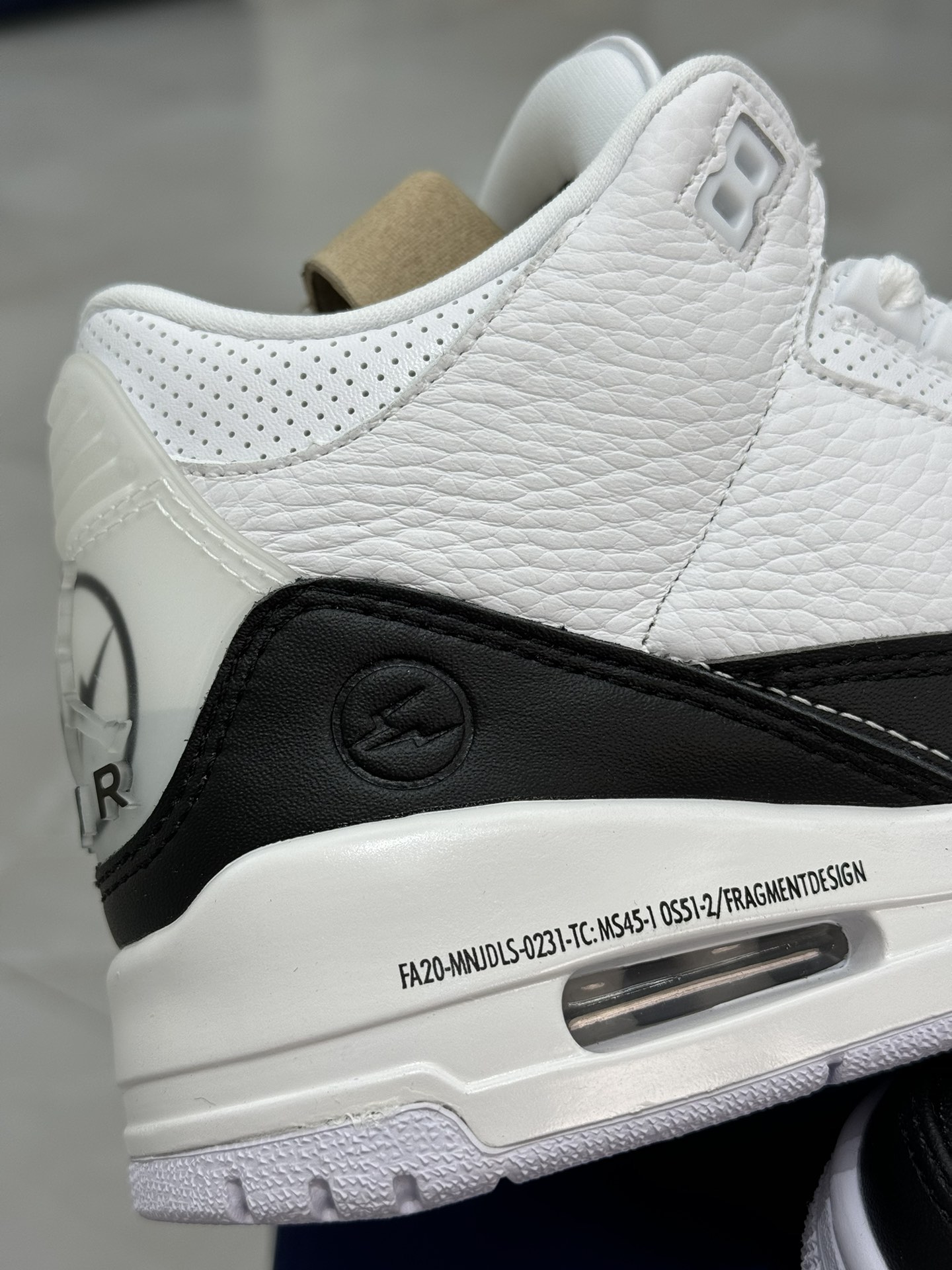 FragmentDesignxAirJordan3AJ3乔3藤原浩闪电联名DA3595-100货号DA3