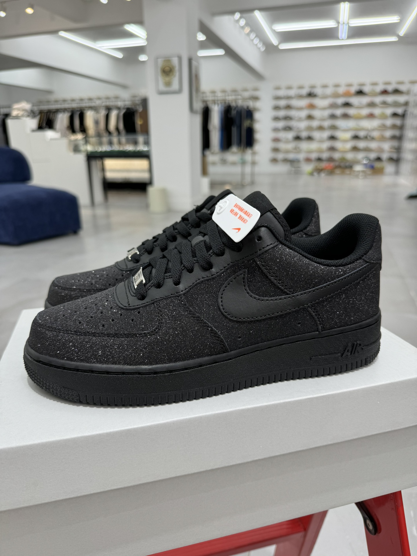 空军！第445色！定制球鞋全黑满钻NikeAIRForce1Low空军一号百分百每个配色原鞋开发！PT市