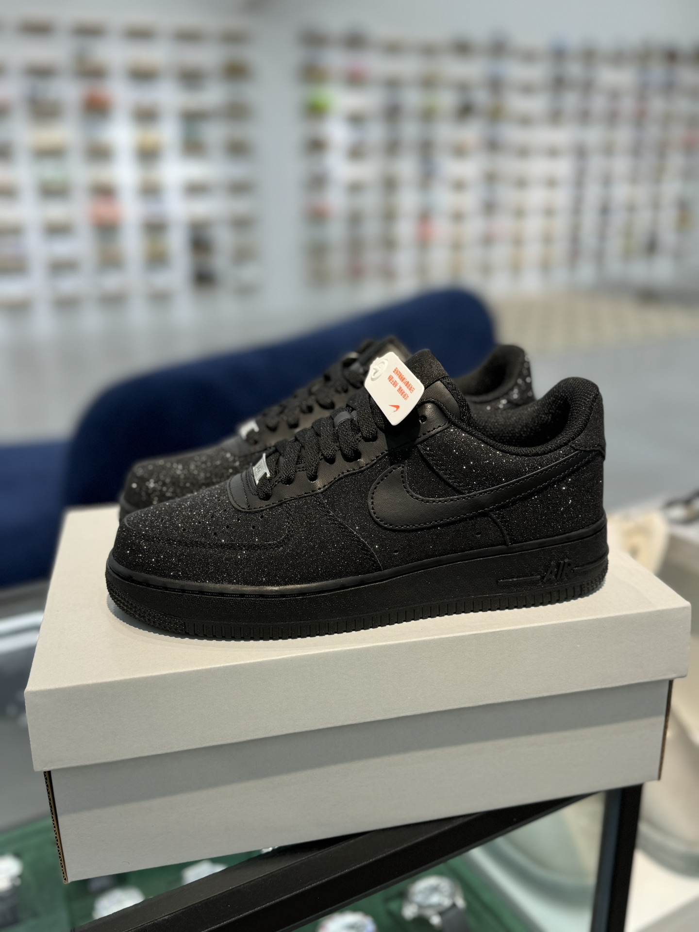 空军！第445色！定制球鞋全黑满钻NikeAIRForce1Low空军一号百分百每个配色原鞋开发！PT市