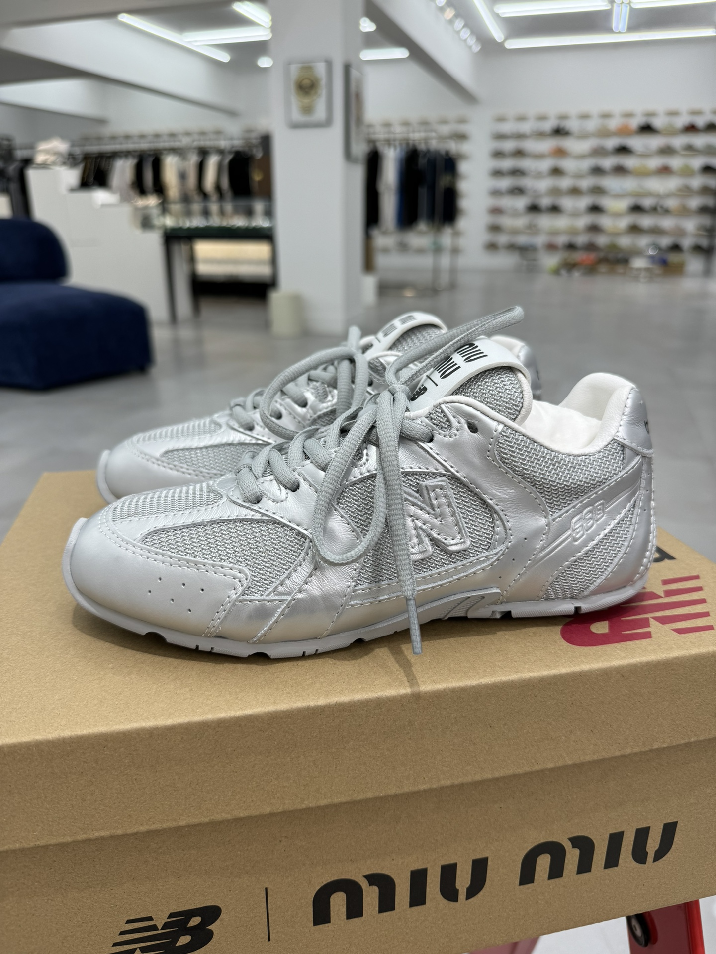 原材料版本MiuMiuxNewBalance新百伦530缪缪联名款市面顶级品质第6色-银色尺码35-40