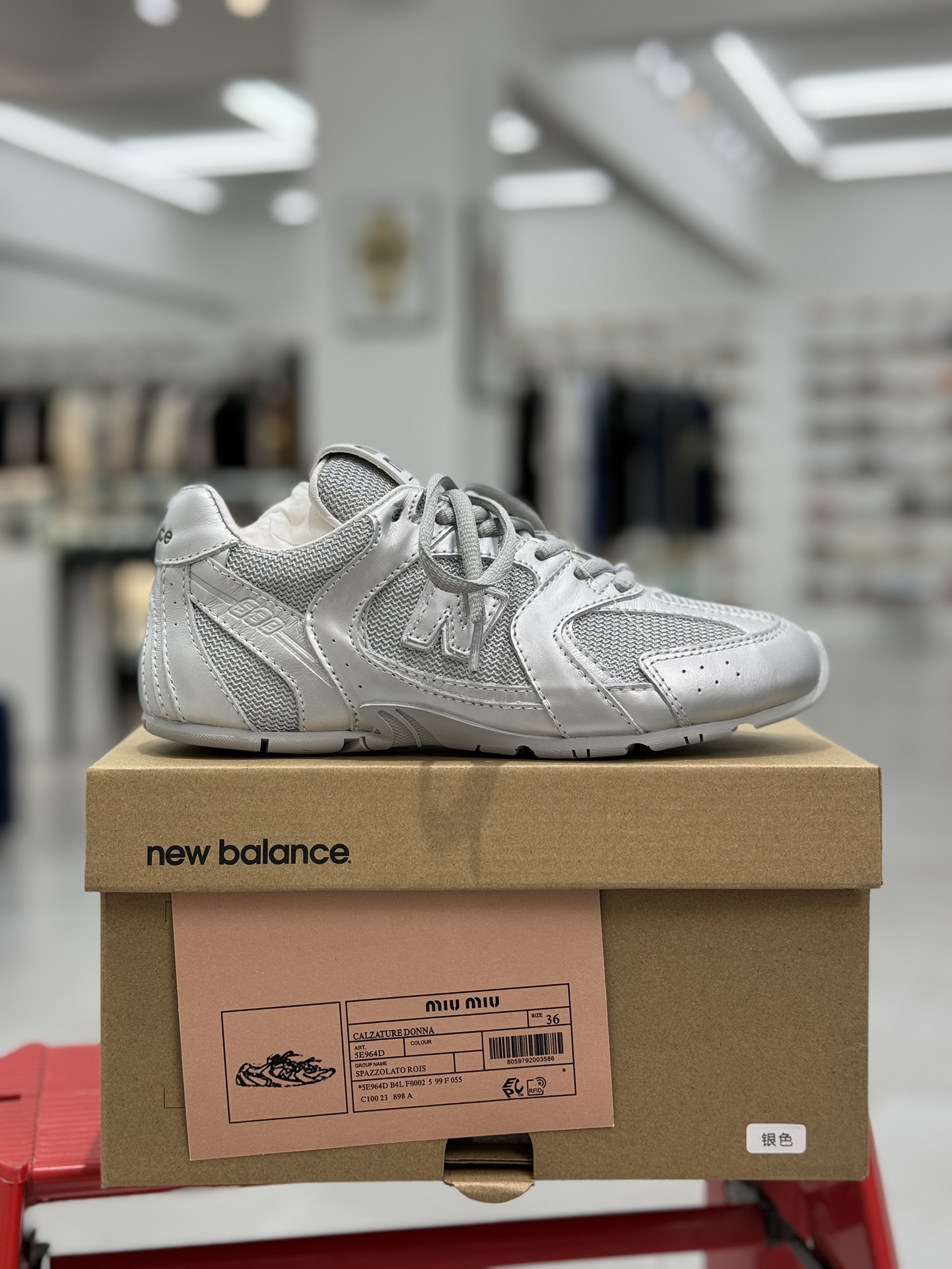 原材料版本MiuMiuxNewBalance新百伦530缪缪联名款市面顶级品质第6色-银色尺码35-40