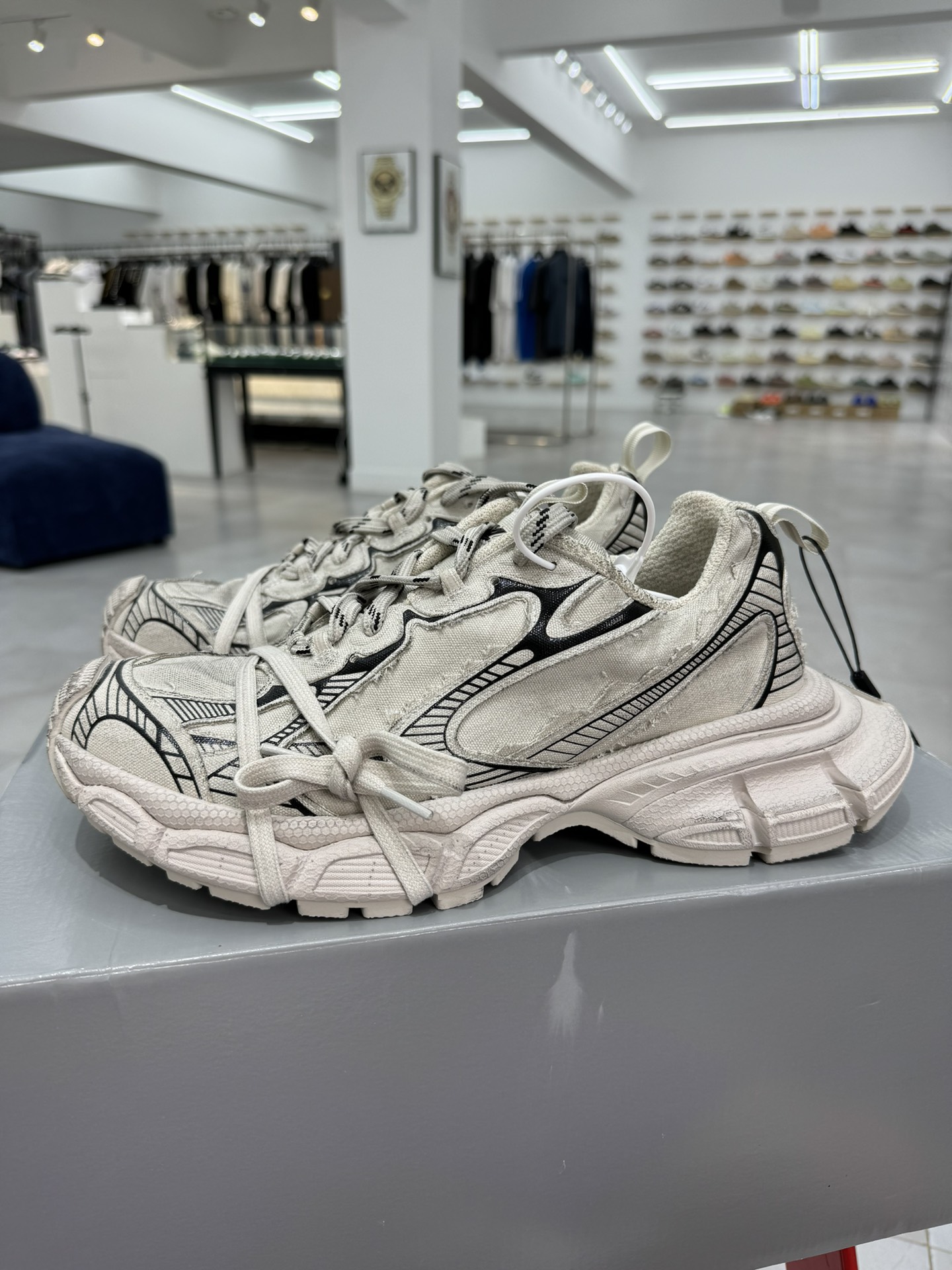 GT版3XL第29色帆布白BALENCIAGA3XLSneakers巴黎世家十代3XL白色正确手工做旧+