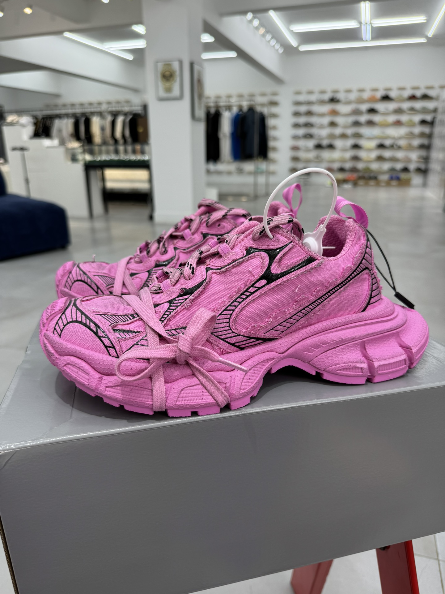 GT版3XL第30色帆布玫红粉BALENCIAGA3XLSneakers巴黎世家十代3XL白色正确手工做