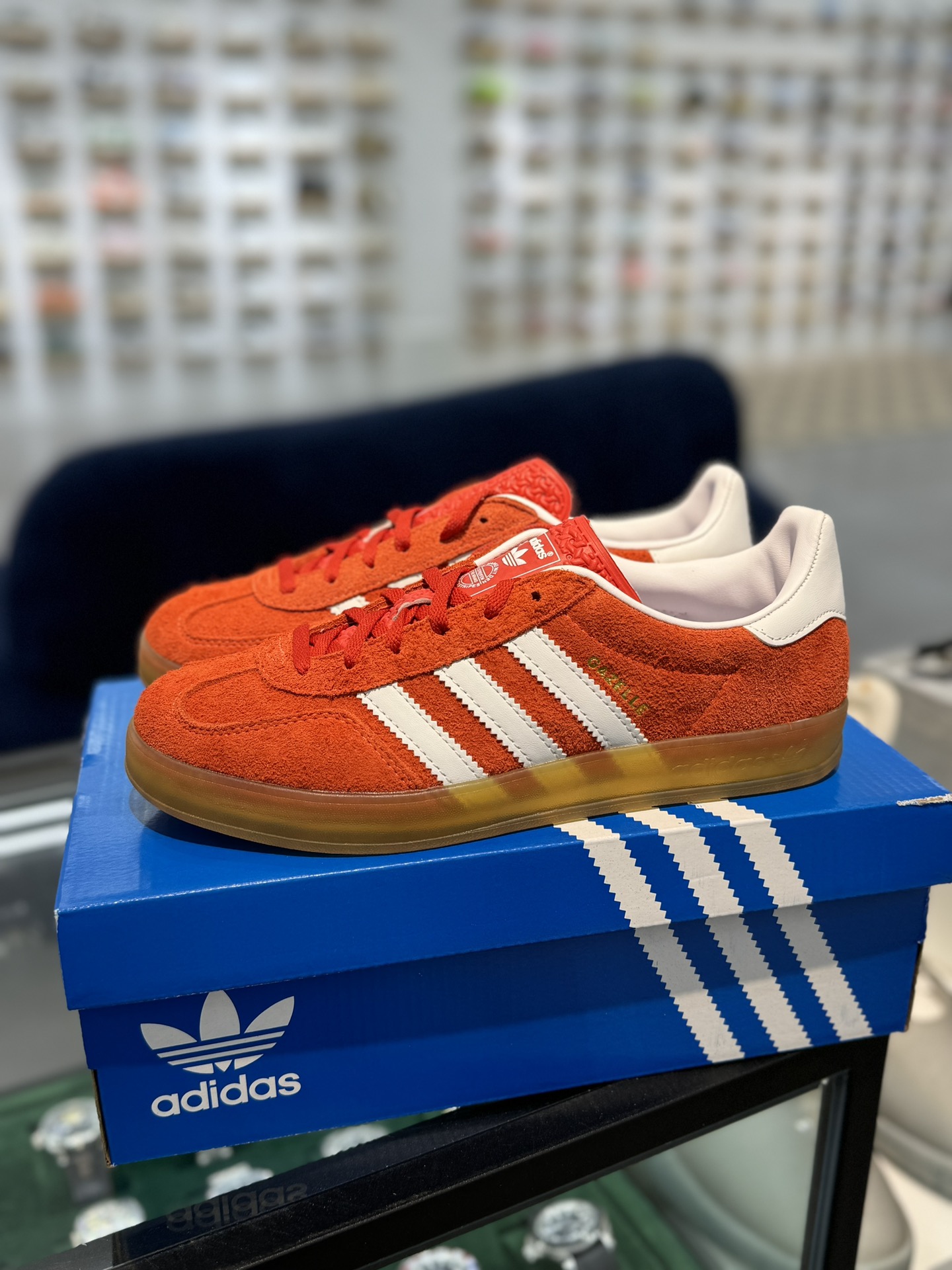 XJ版极致性价比！阿迪德训鞋麂皮橙色Adidas/阿迪达斯GazelleSAMBA桑巴板鞋顶级细节超高清