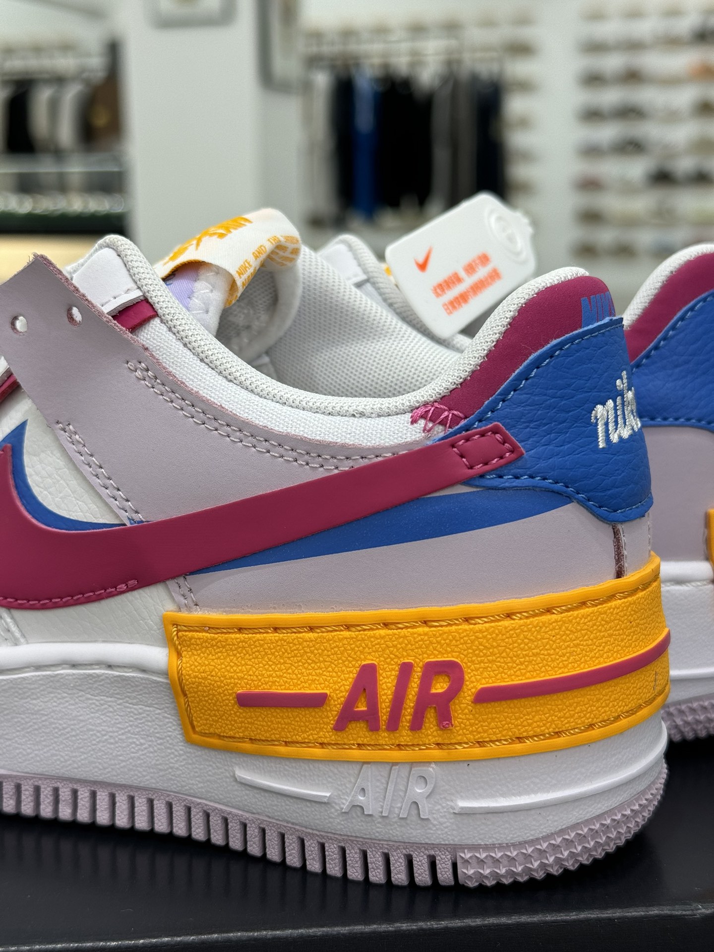 空军！马卡龙系列第25色白粉蓝NikeAIRForce1Shadow空军一号百分百每个配色原鞋开发！PT