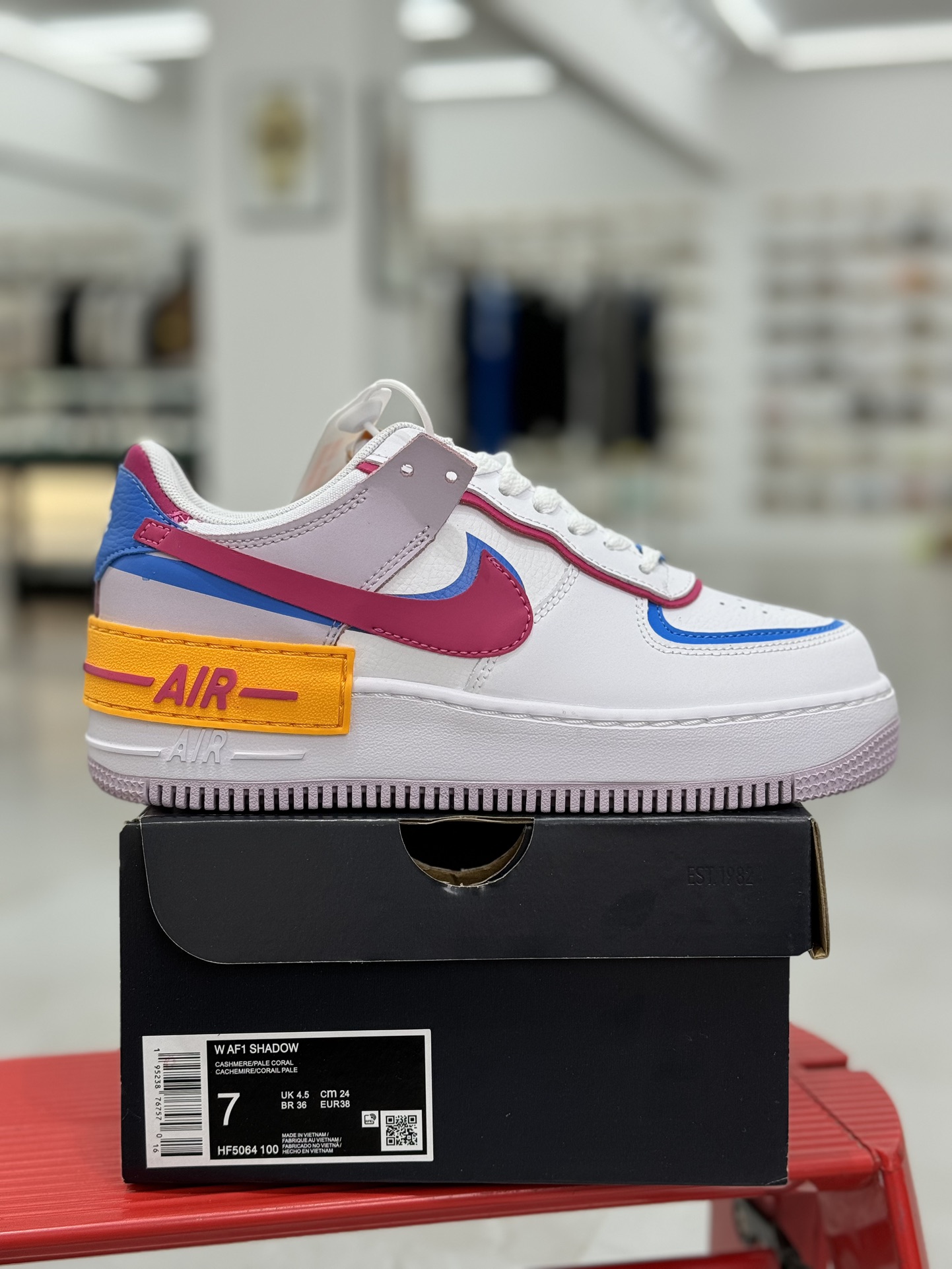 空军！马卡龙系列第25色白粉蓝NikeAIRForce1Shadow空军一号百分百每个配色原鞋开发！PT