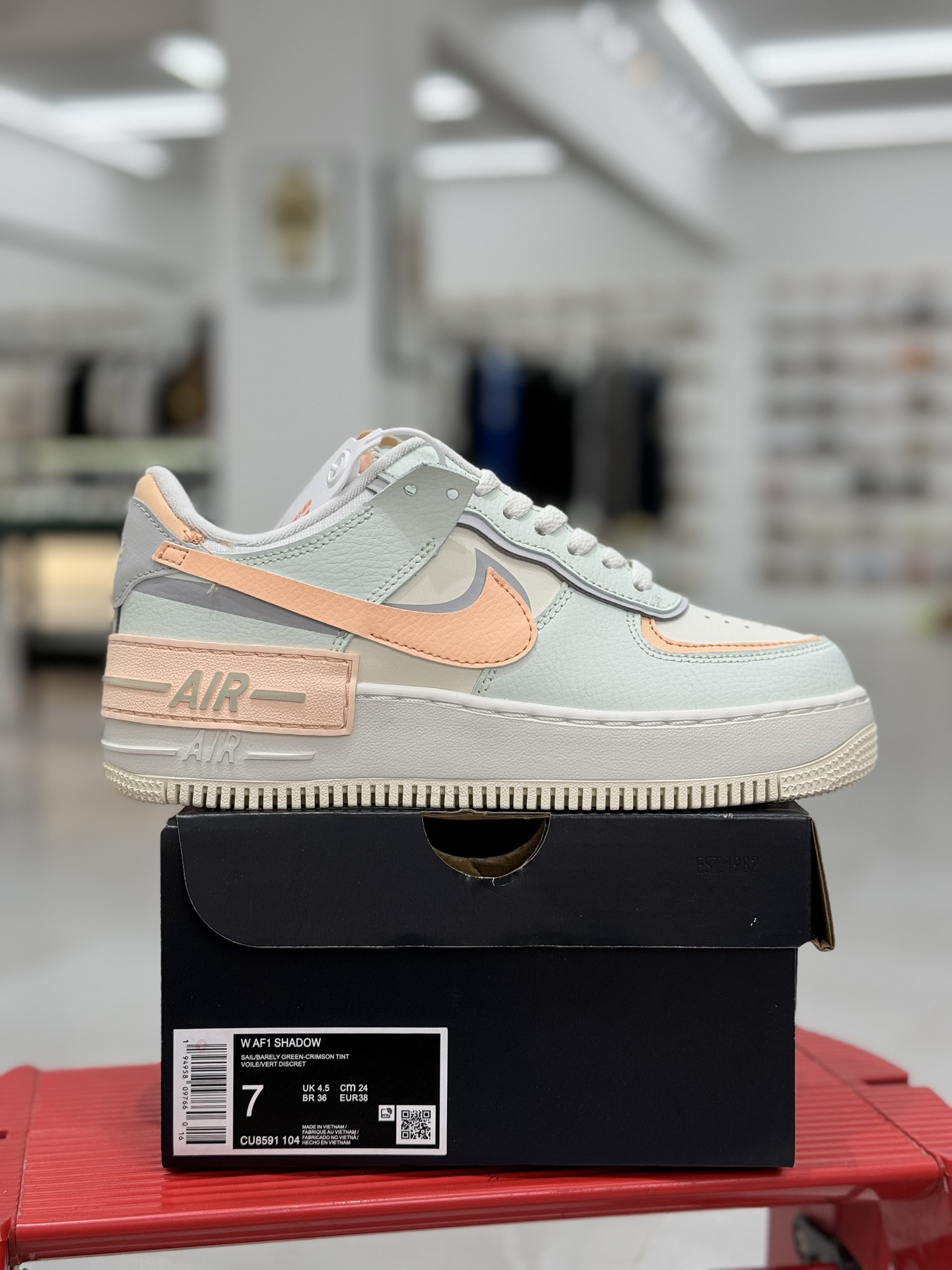 空军！马卡龙系列第26色淡蓝粉NikeAIRForce1Shadow空军一号百分百每个配色原鞋开发！PT