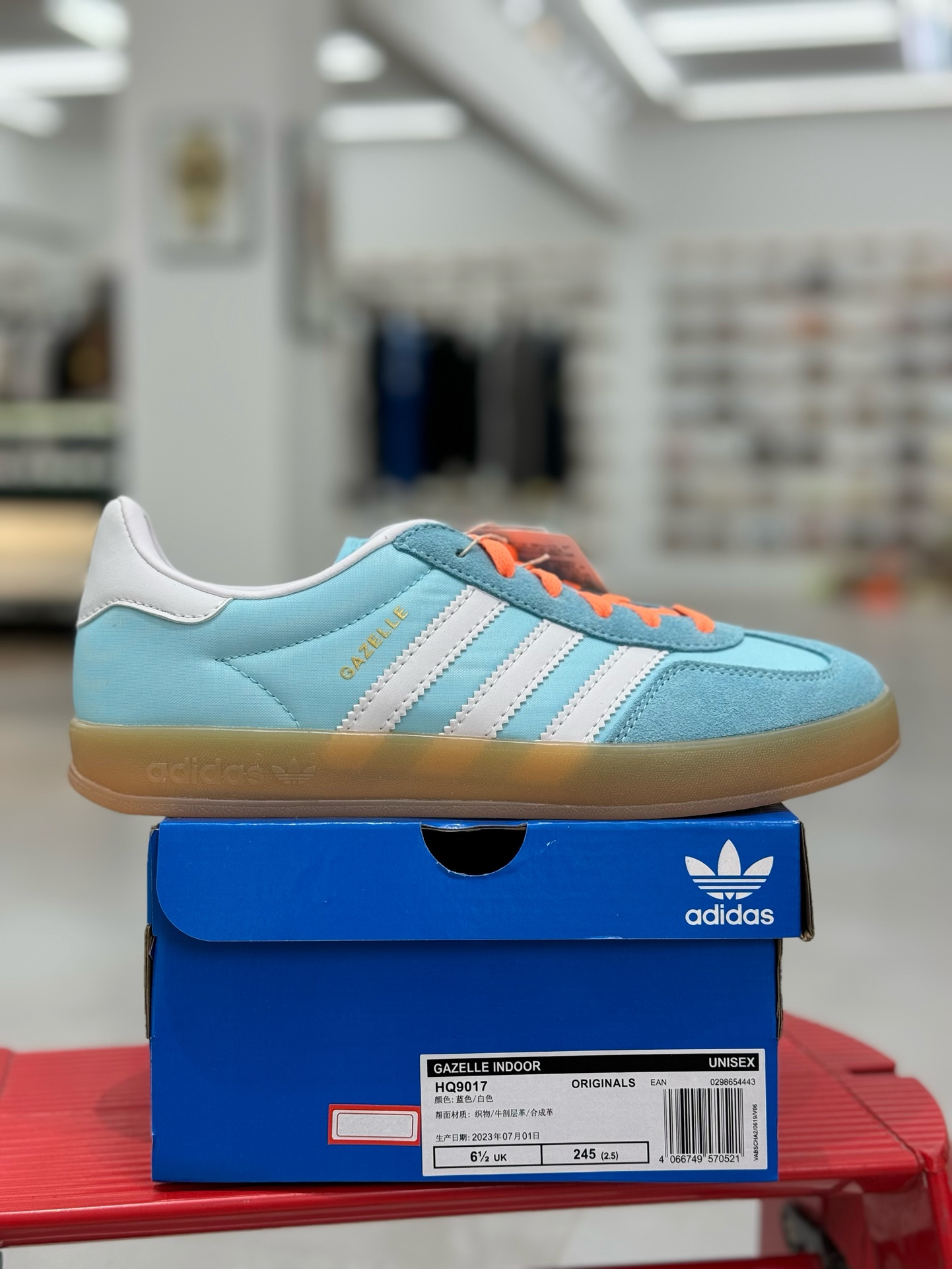 极致性价比！阿迪德训鞋薄荷蓝白Adidas/阿迪达斯GazelleSAMBA桑巴板鞋顶级细节超高清洁度！