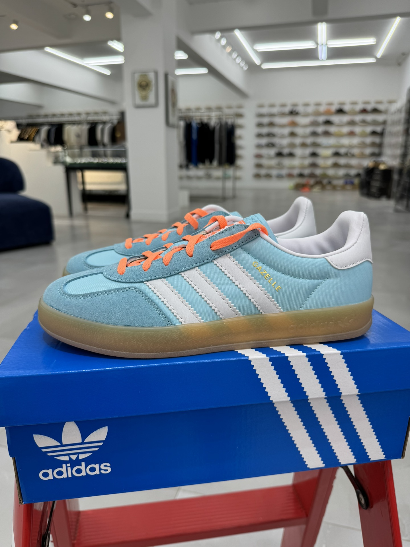 极致性价比！阿迪德训鞋薄荷蓝白Adidas/阿迪达斯GazelleSAMBA桑巴板鞋顶级细节超高清洁度！